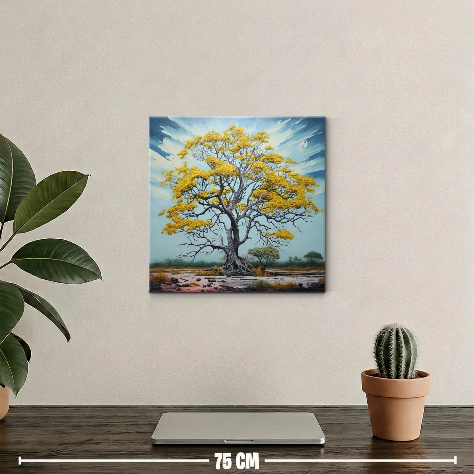Árbol Dorado en Paisaje Sereno y Natural — miniatura 2