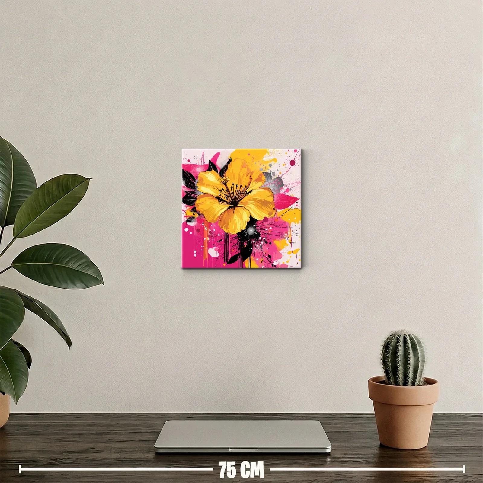 Flor vibrante en tonos amarillos y fucsias impactantes — miniatura 2