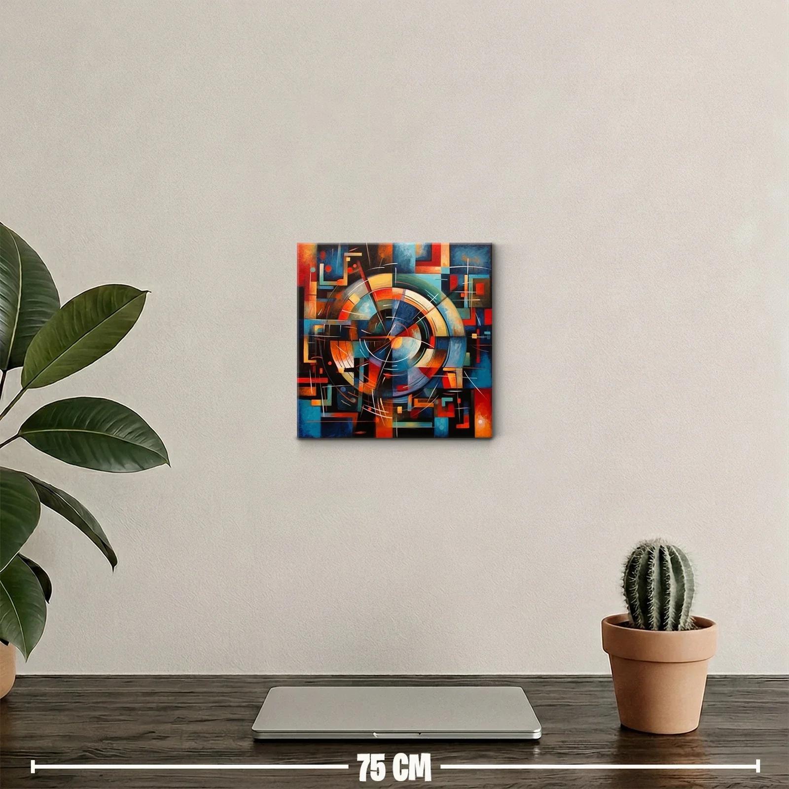 Composición abstracta con formas geométricas y colores vibrantes — miniatura 2