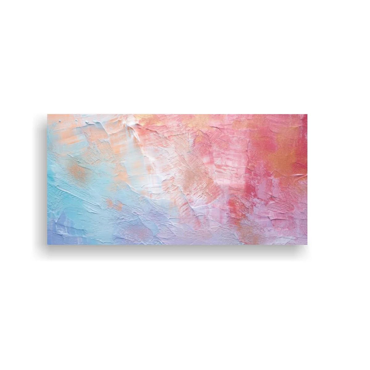 Cuadro abstracto en tonos pastel con textura marcada