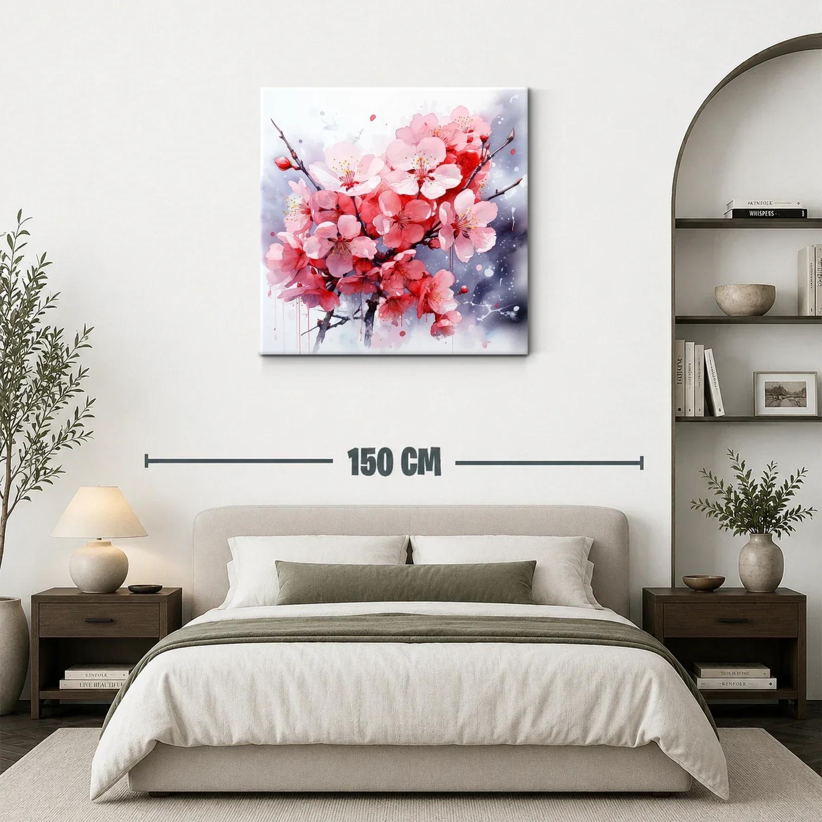 Ramo de flores rosas con fondo en tonos grises — miniatura 3