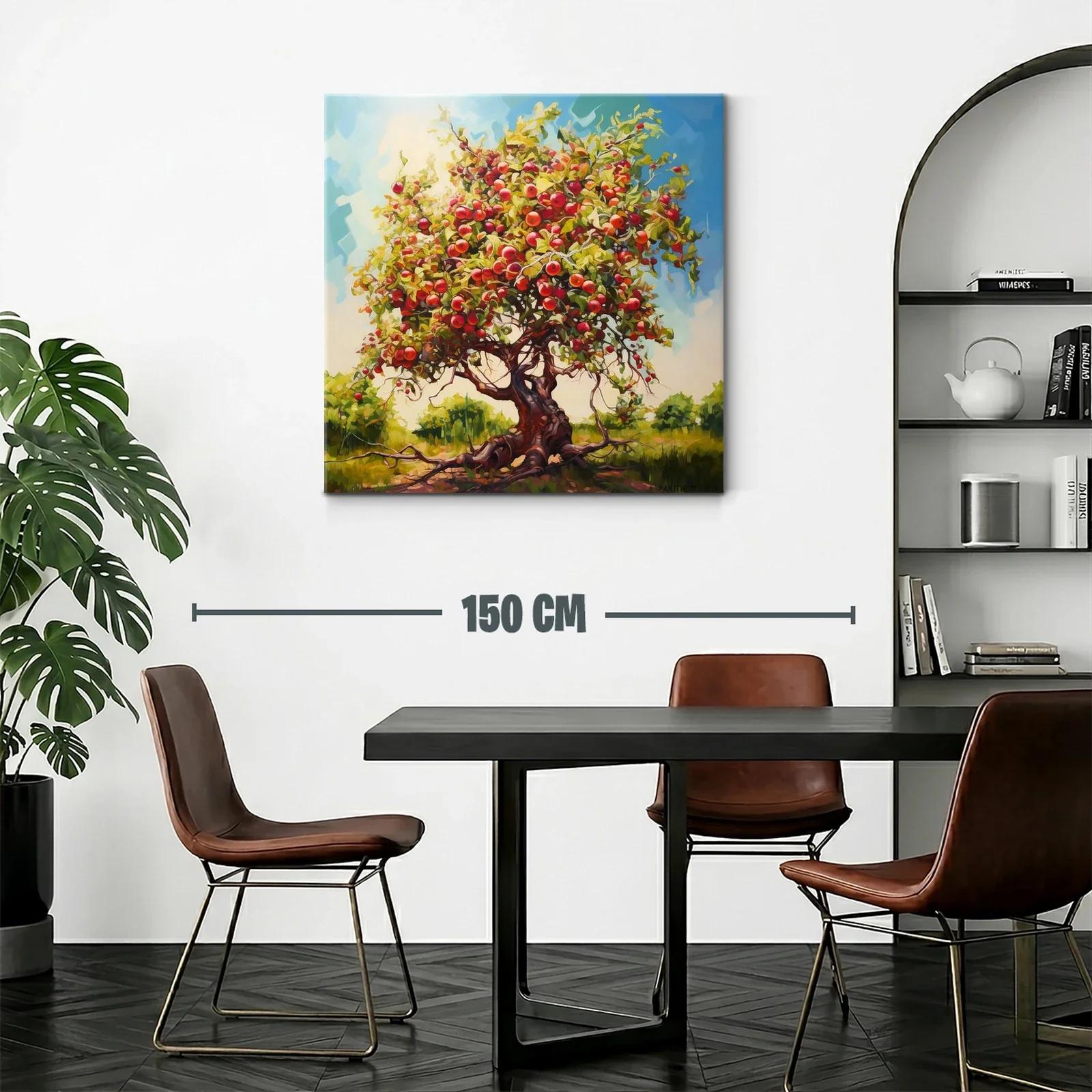 Árbol rebosante de manzanas en paisaje soleado — miniatura 2