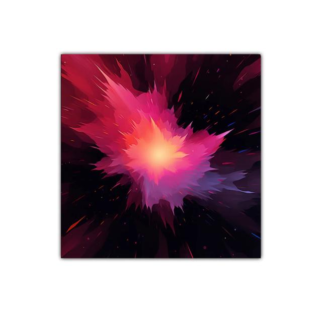 Explosión de colores intensos en fondo oscuro