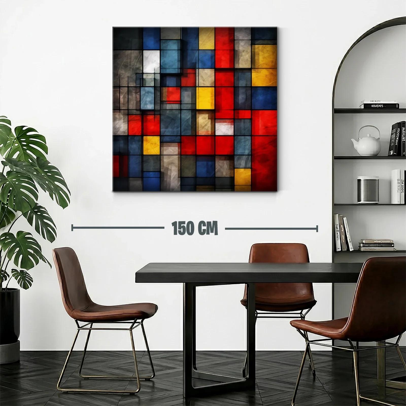 Composición geométrica en tonos vivos y sobrios — miniatura 2