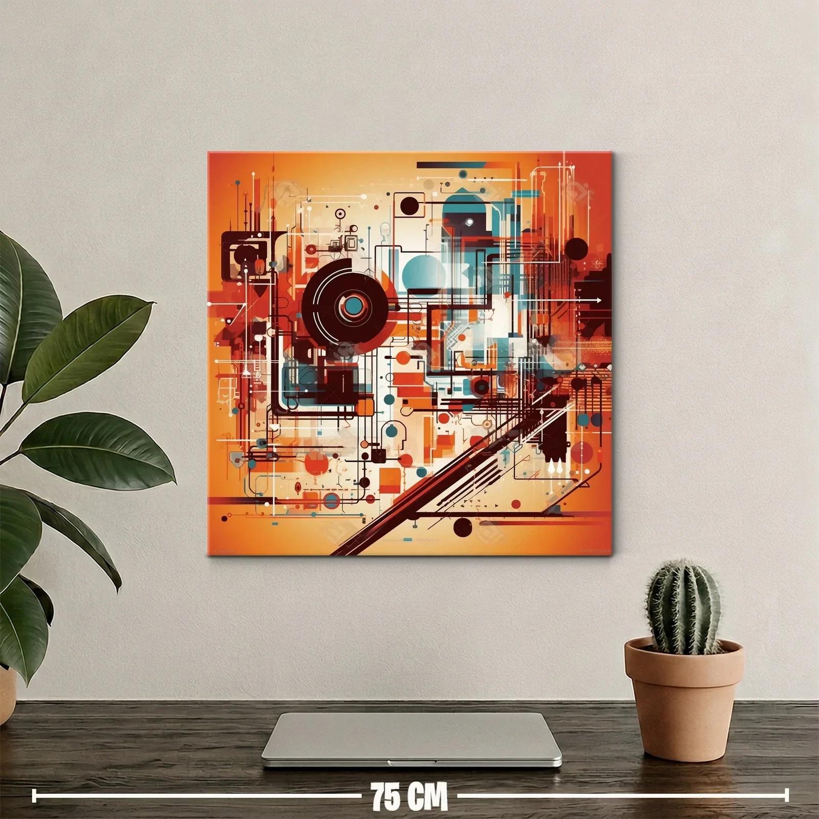 Composición abstracta con formas geométricas y líneas dinámicas — miniatura 2