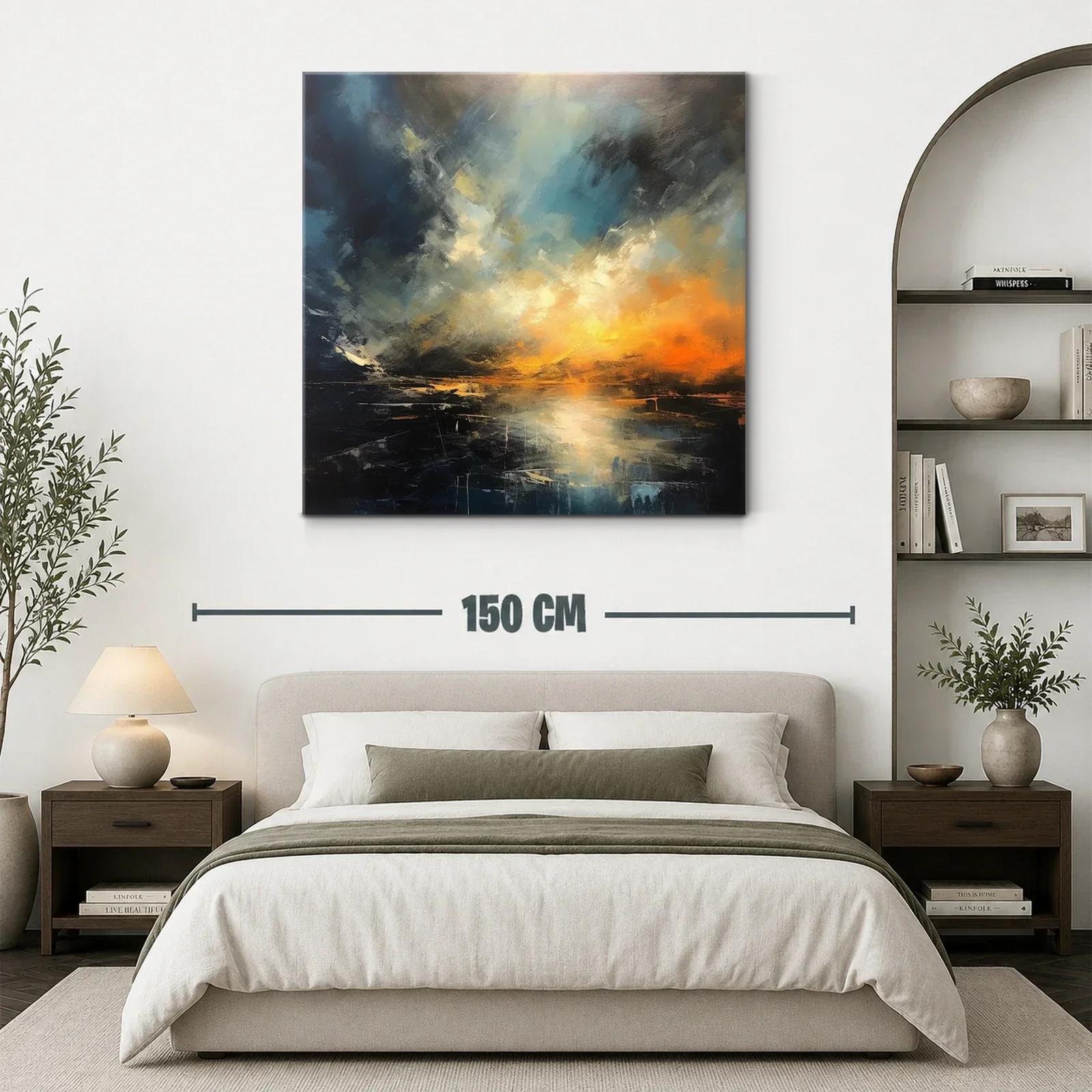 Atardecer abstracto con cielo vibrante y reflejos luminosos — miniatura 3