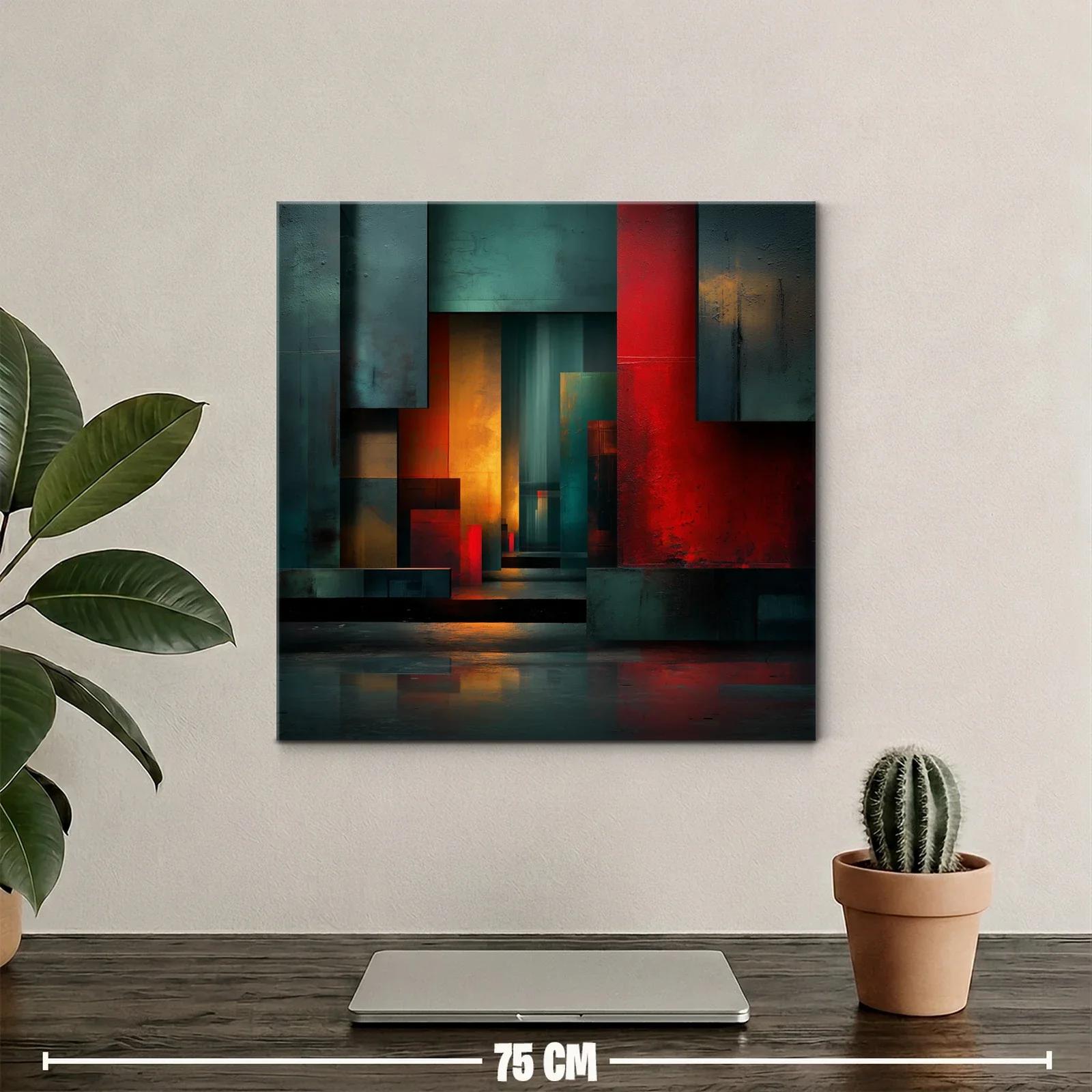 Composición abstracta vibrante con formas geométricas — miniatura 2
