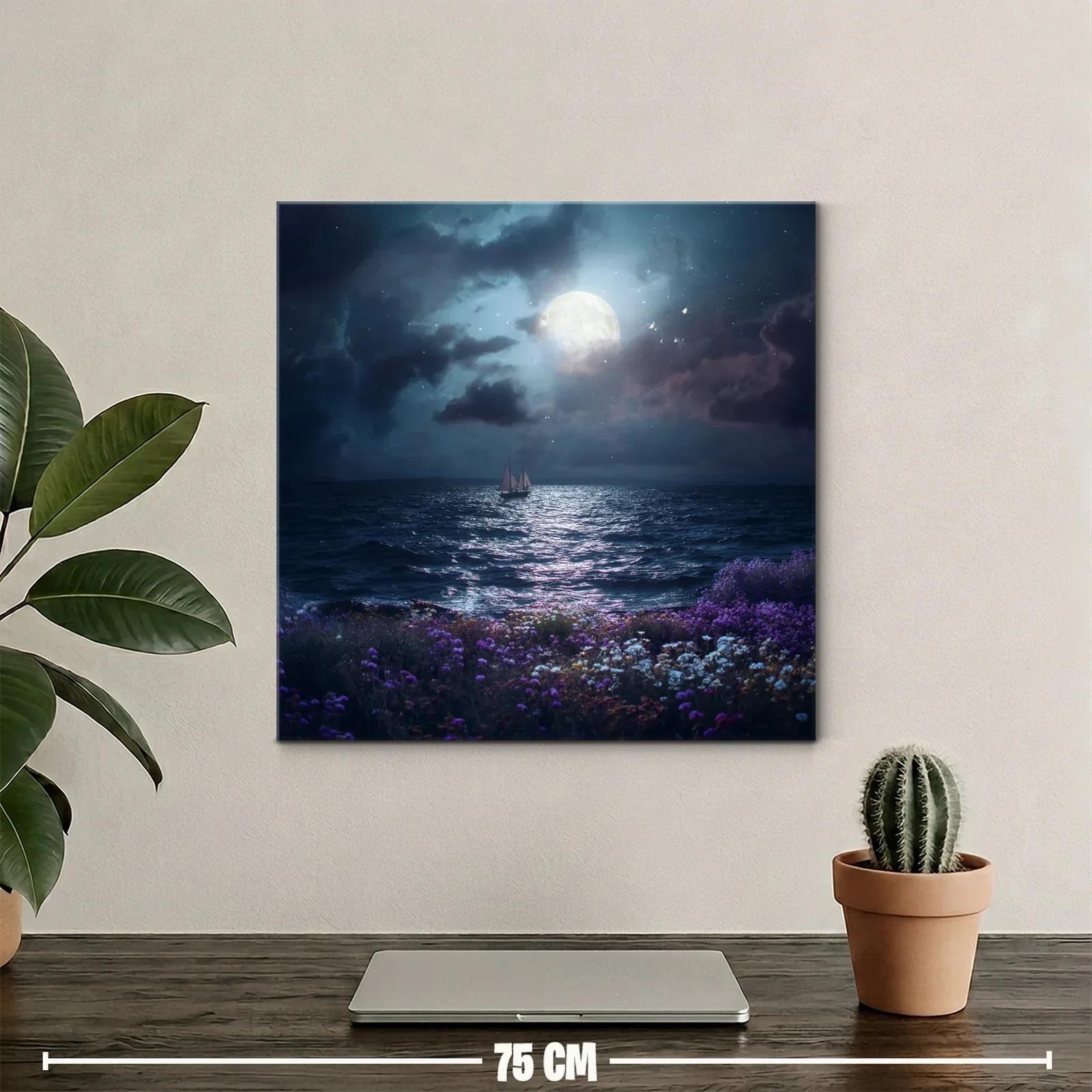 Navegando bajo la luna en calma nocturna — miniatura 2
