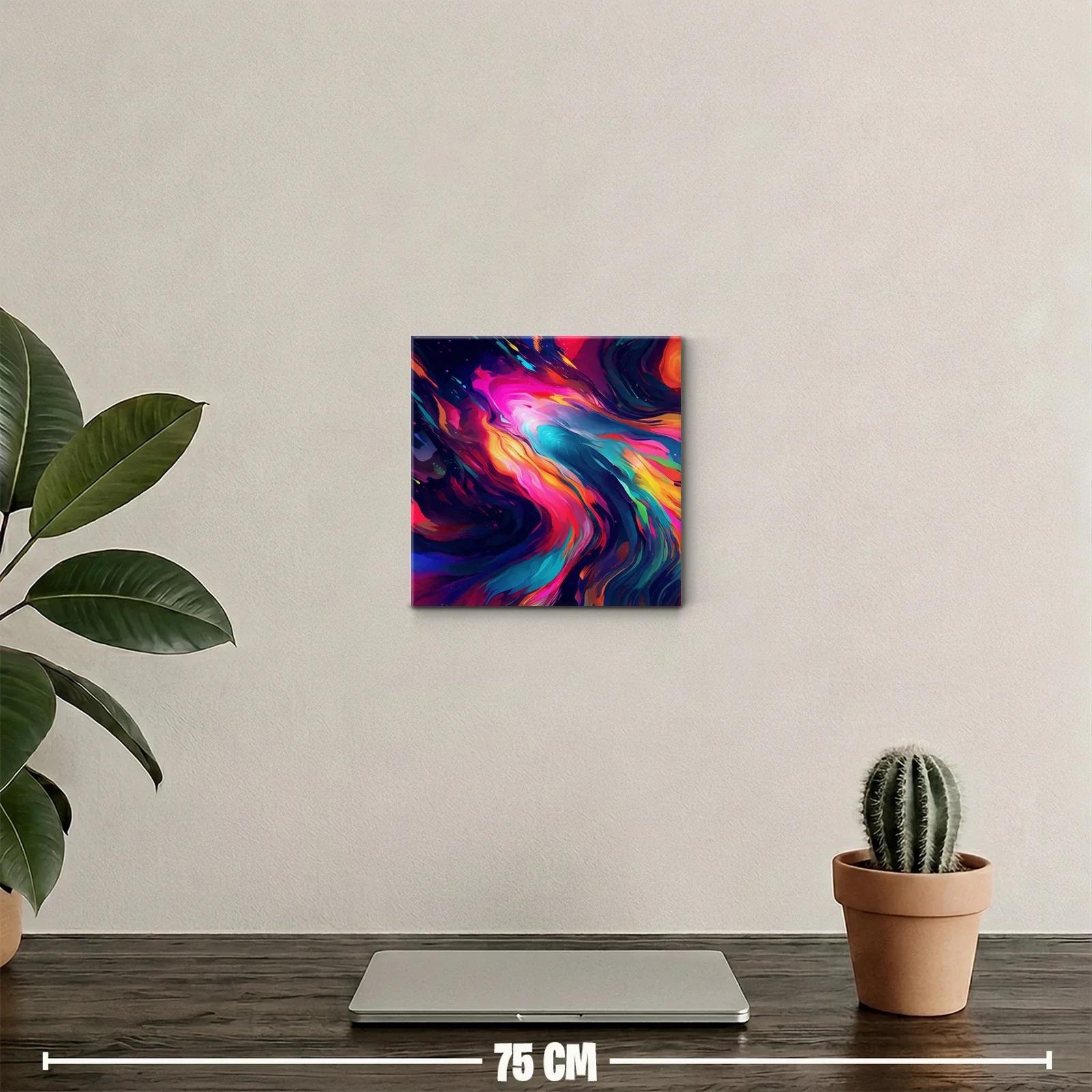 Explosion de colores vibrantes con formas onduladas en movimiento — miniatura 2