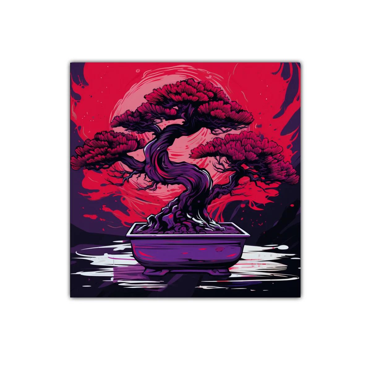 Bonsái en tonos intensos que evoca fuerza y elegancia — imagen principal