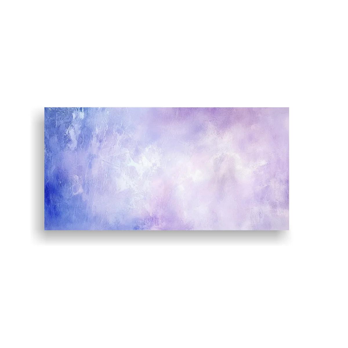 Cuadro nube de color abstracta en tonos violetas y azules