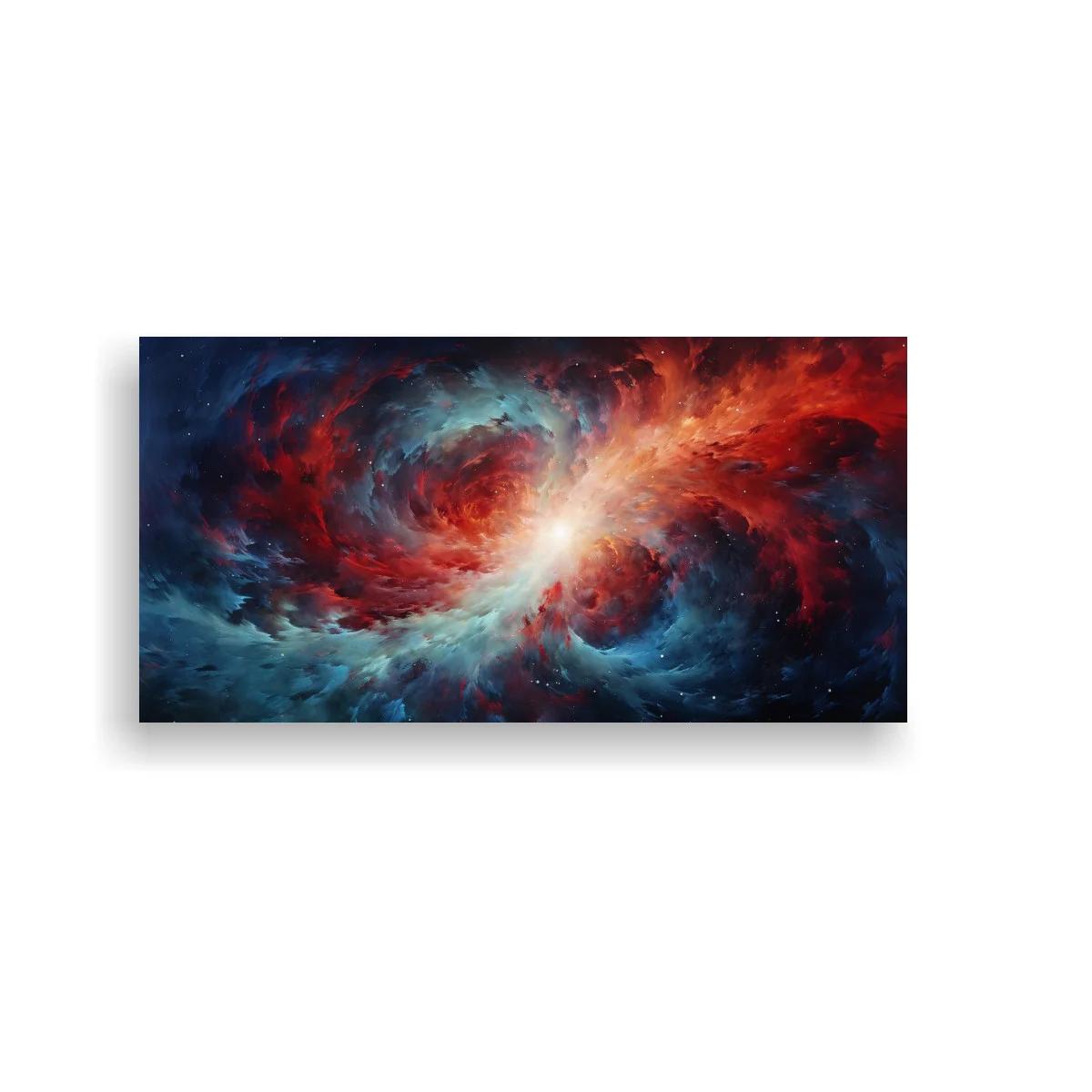 Cuadro galaxia espiral con estallido luminoso — imagen principal