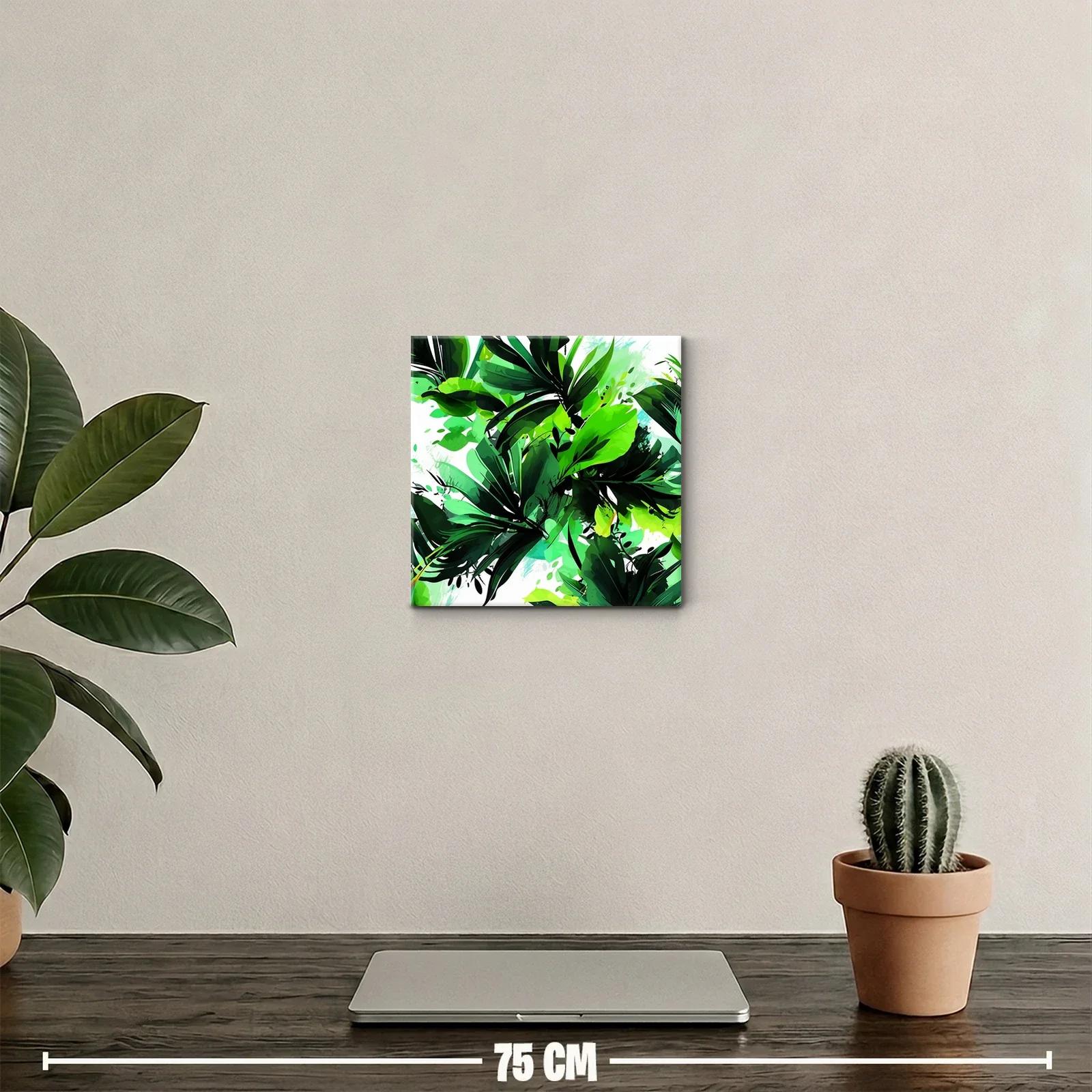 Explosión de hojas verdes con energía vibrante para decorar — miniatura 2