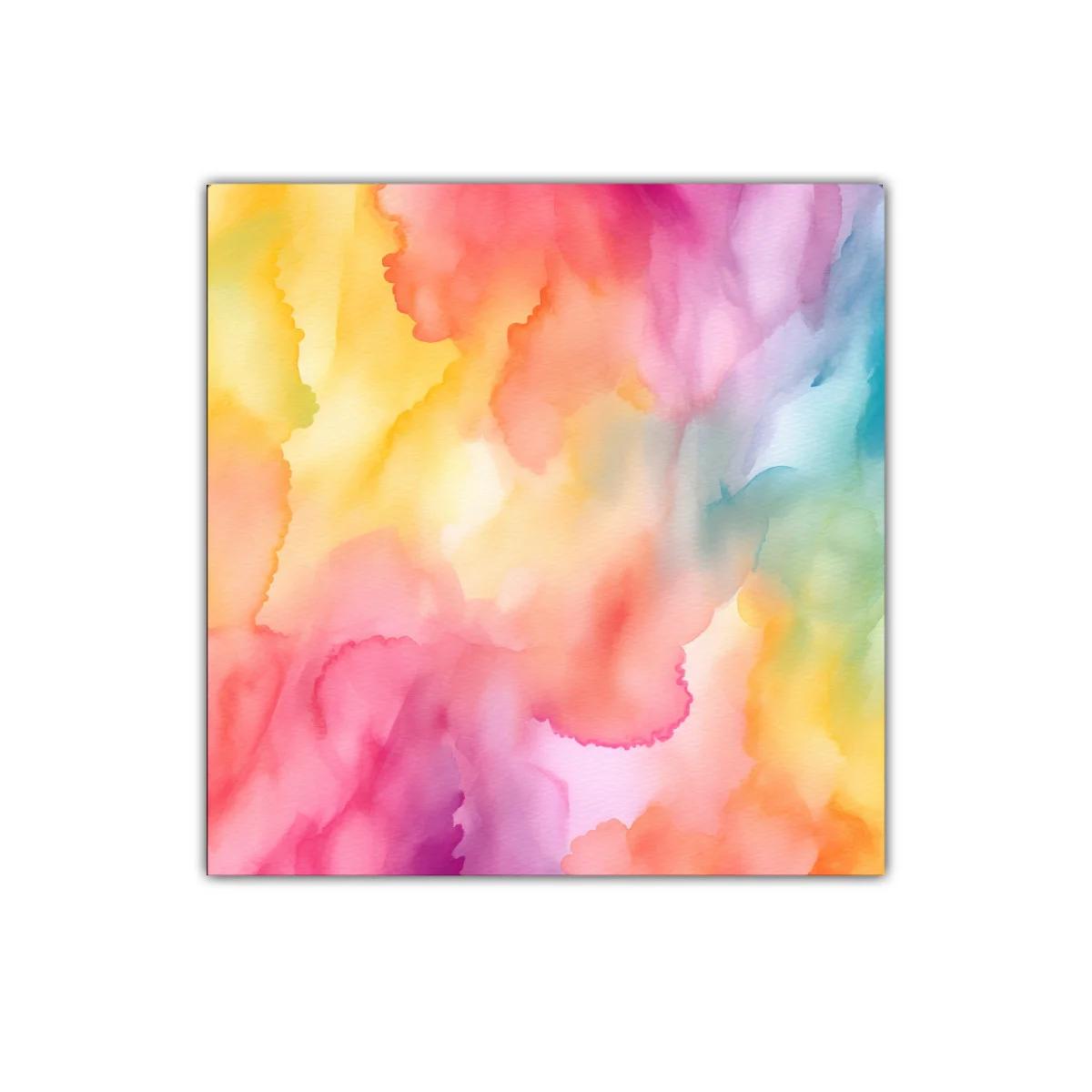 Cuadro decorativo con acuarela multicolor suave y fluida — imagen principal