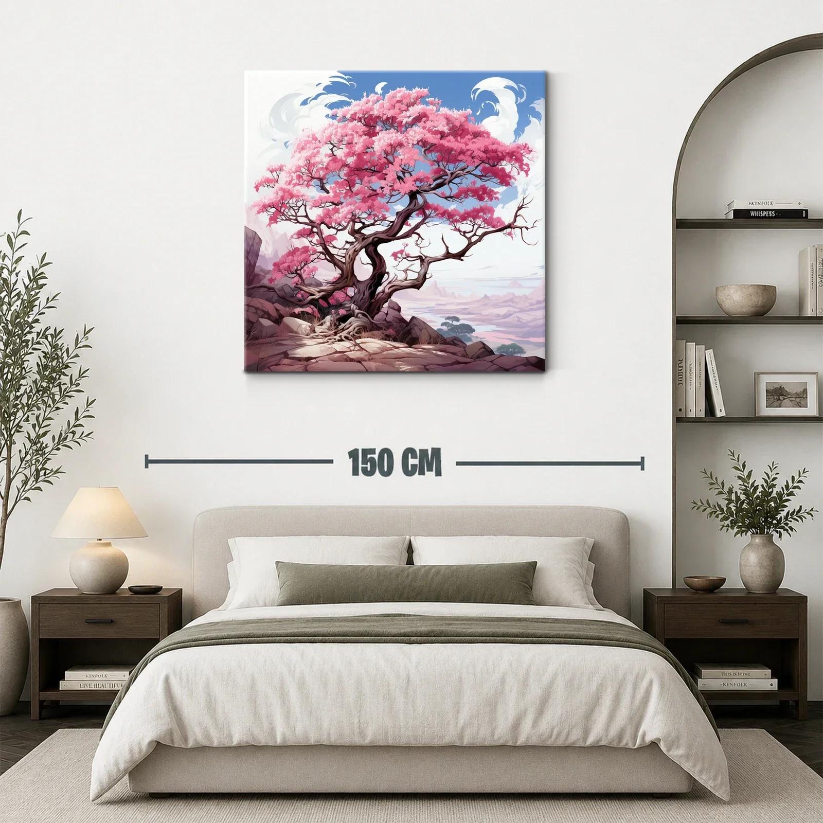 Impresionante árbol de flores rosas en paisaje sereno — miniatura 3