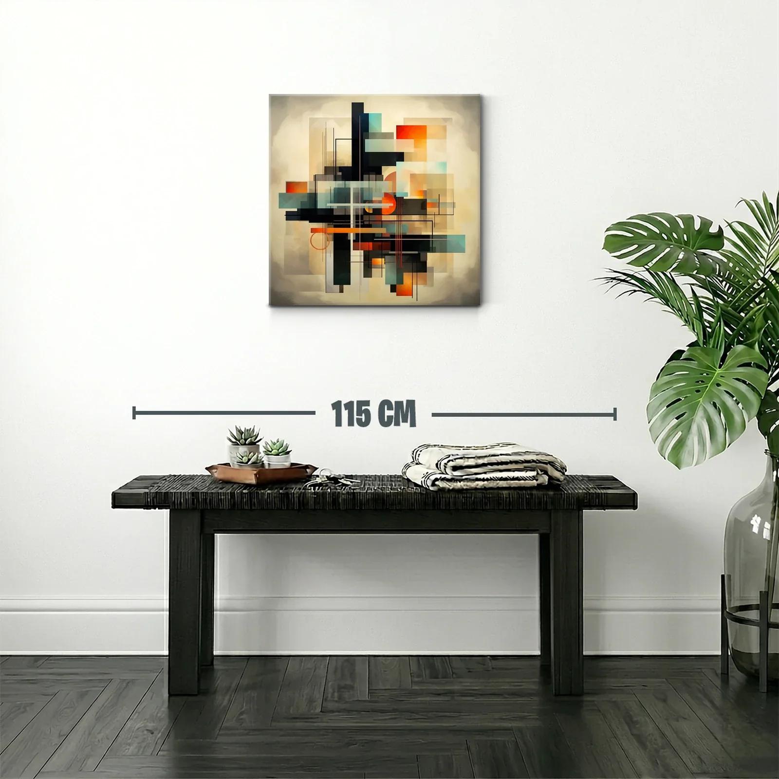 Composición abstracta con formas geométricas y tonos cálidos — miniatura 2