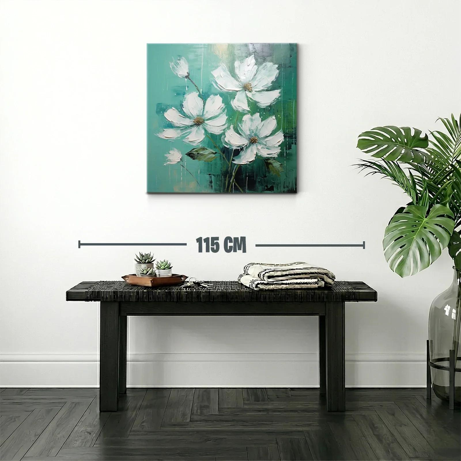 Floral delicadeza en tonos verdes y blancos — miniatura 2