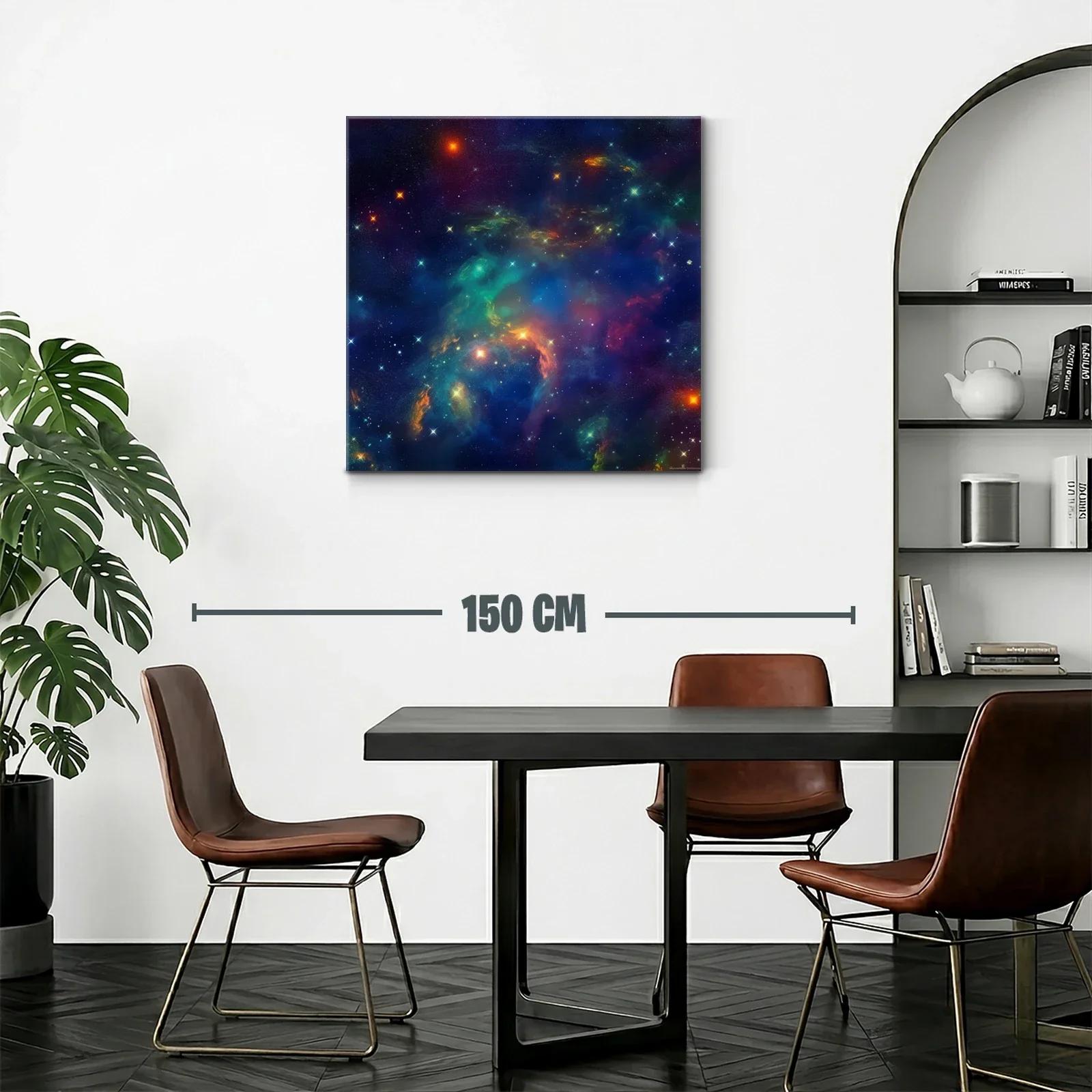 Cuadro Galaxia Cósmica con Estrellas Luminosas y Nebulosas — miniatura 2