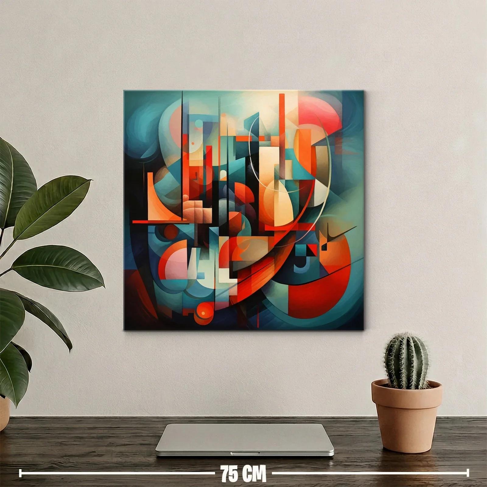 Composición abstracta con formas geométricas en tonos vivos — miniatura 2