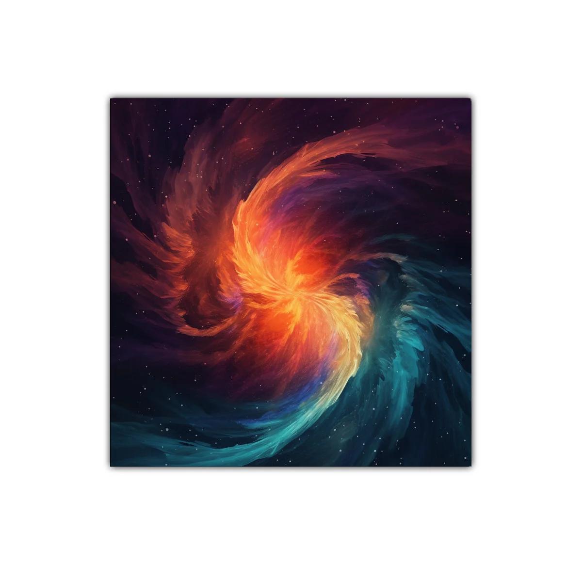 Cuadro abstracto con torbellino de fuego y agua en movimiento — miniatura 1