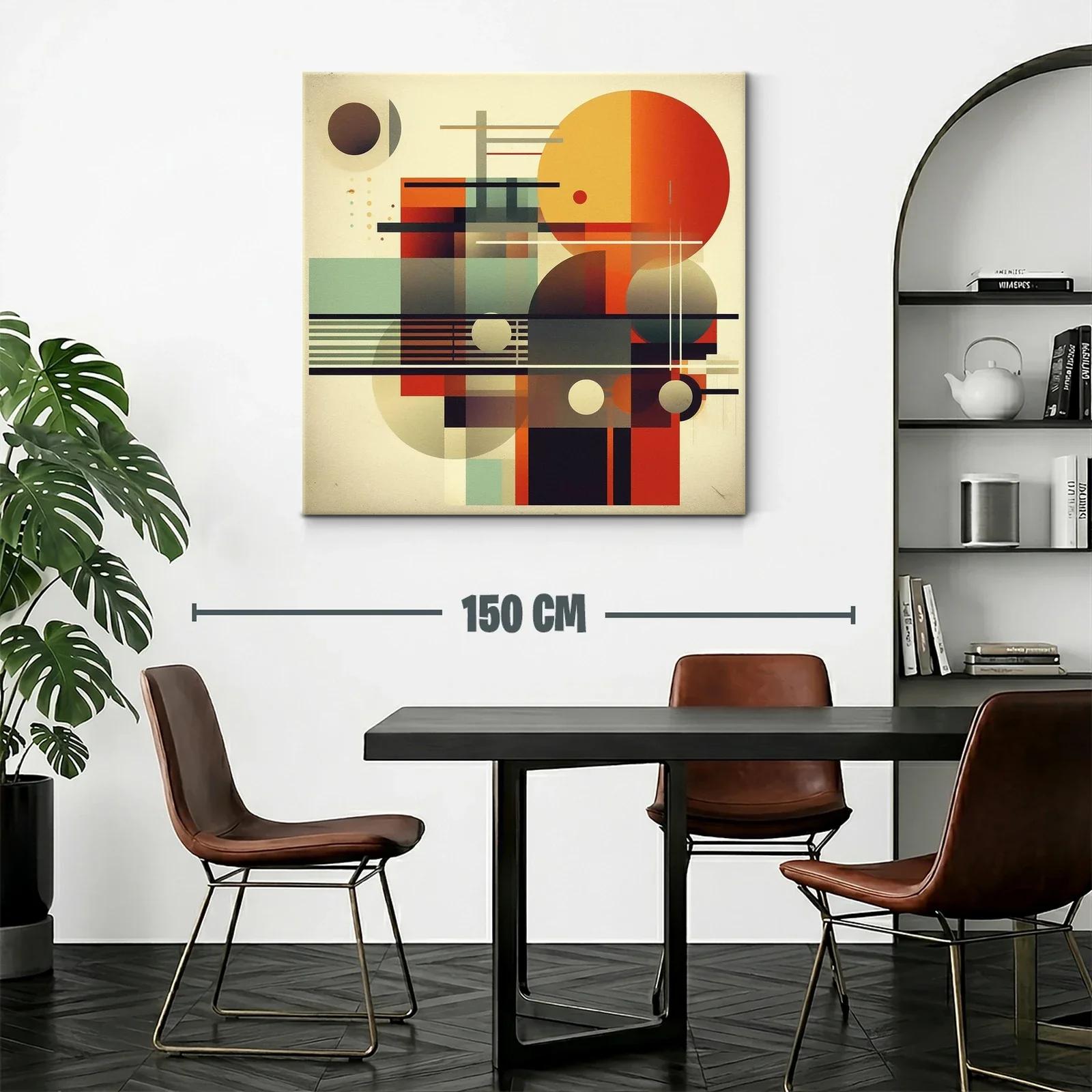 Composición geométrica abstracta en tonos cálidos y neutros — miniatura 2