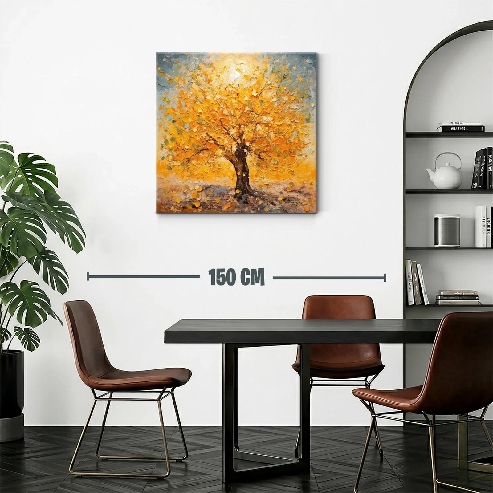 Árbol dorado con follaje vibrante y cielo azul — miniatura 2