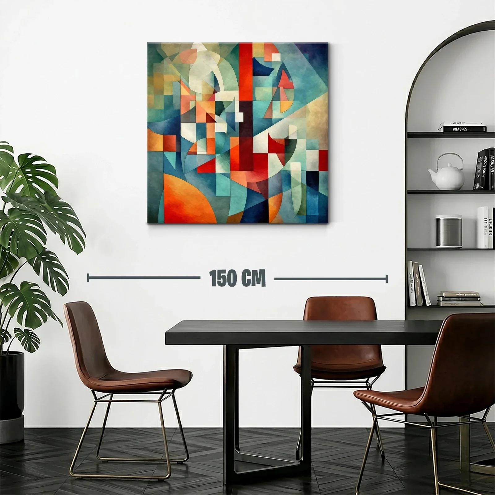 Composición abstracta con formas geométricas y tonos cálidos — miniatura 2