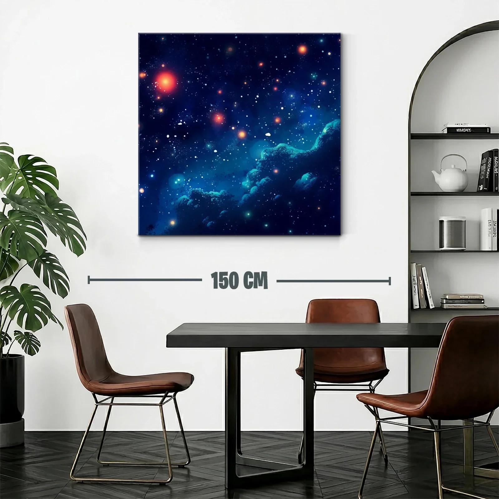 Cielo Estrellado con Destellos en Tonos Azul y Naranja — miniatura 2