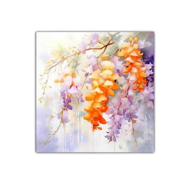 Flores delicadas en tonos cálidos y lavanda para decoración