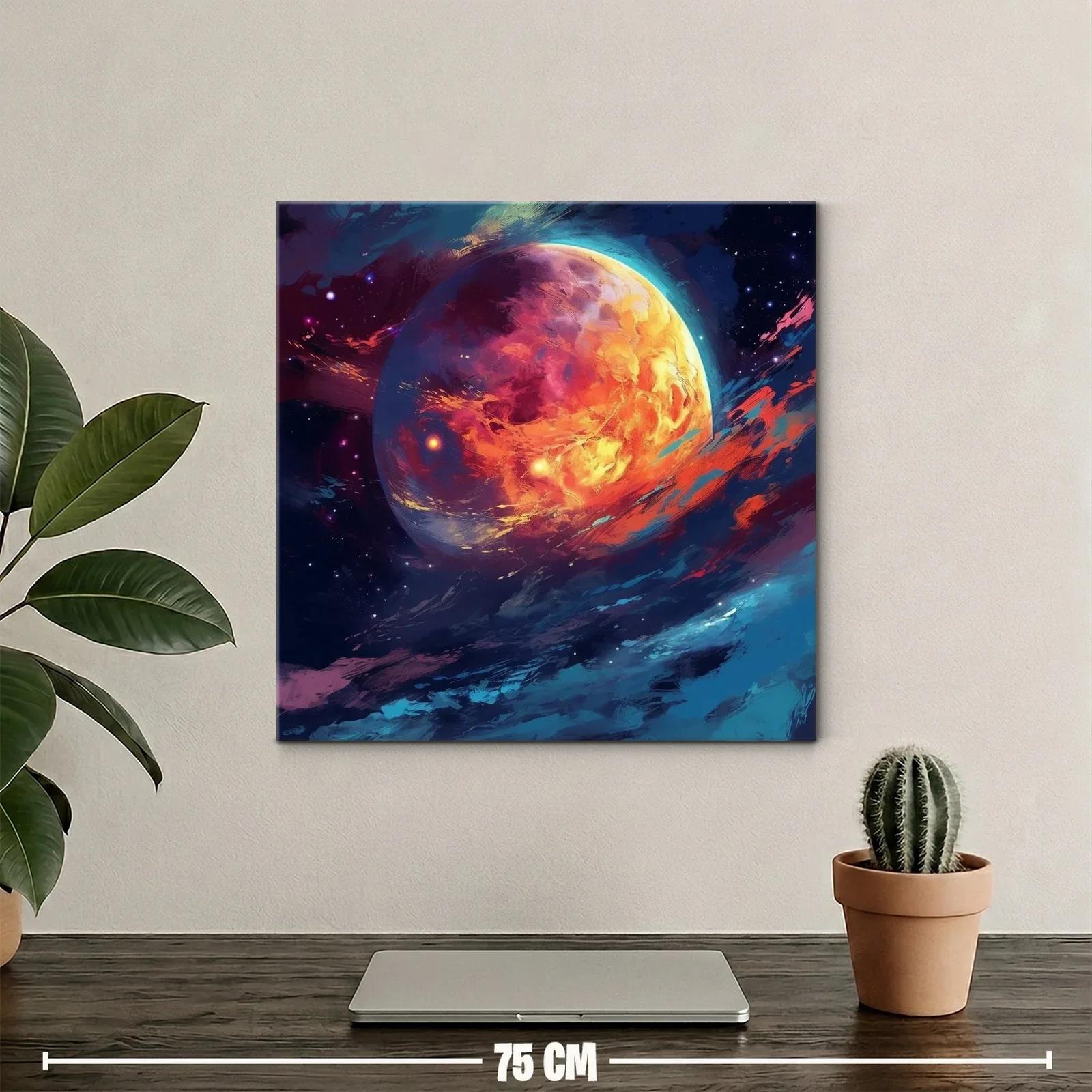 Inspirador planeta en vibrantes tonos cálidos y fríos — miniatura 2