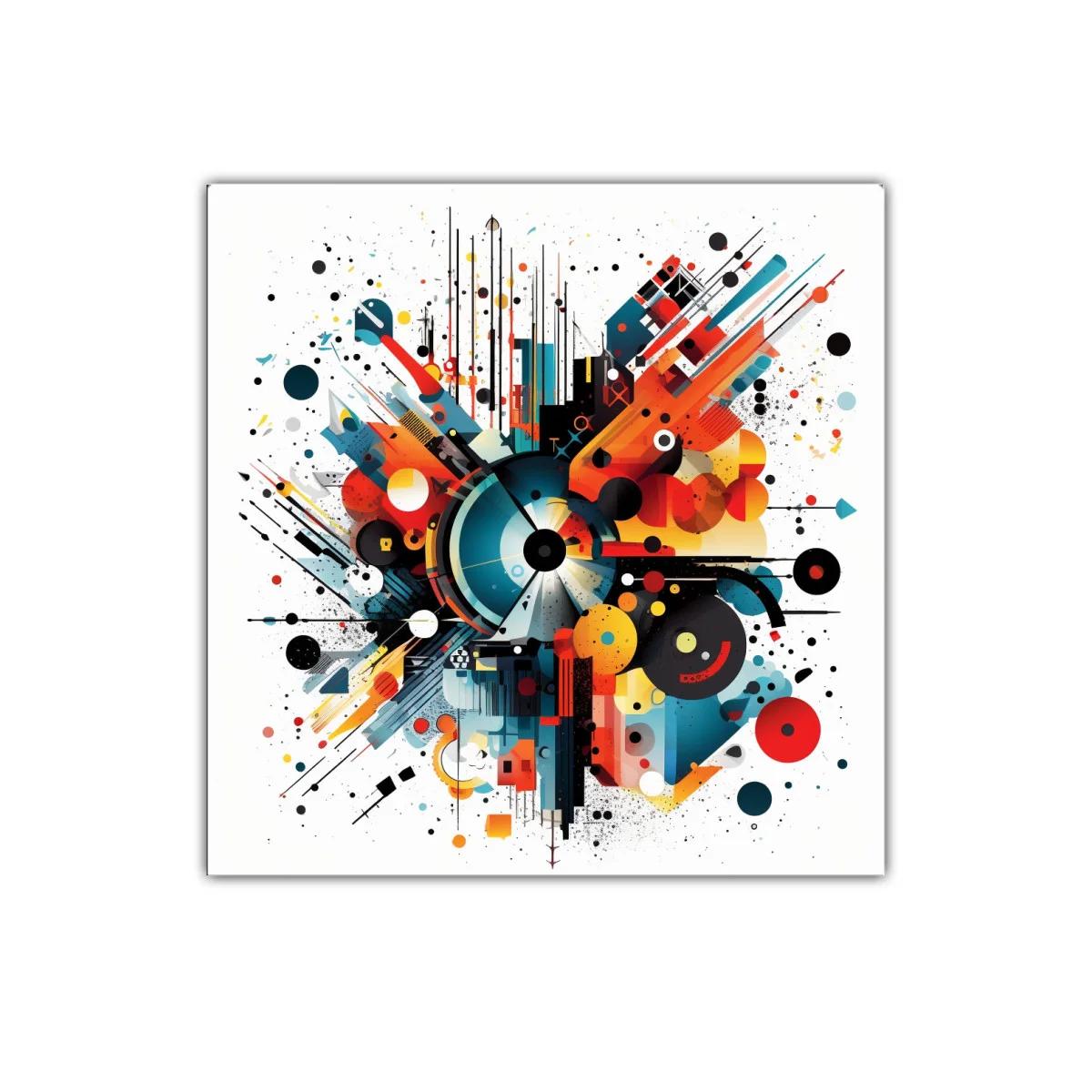 Arte abstracto con explosión de formas y colores vivos — imagen principal