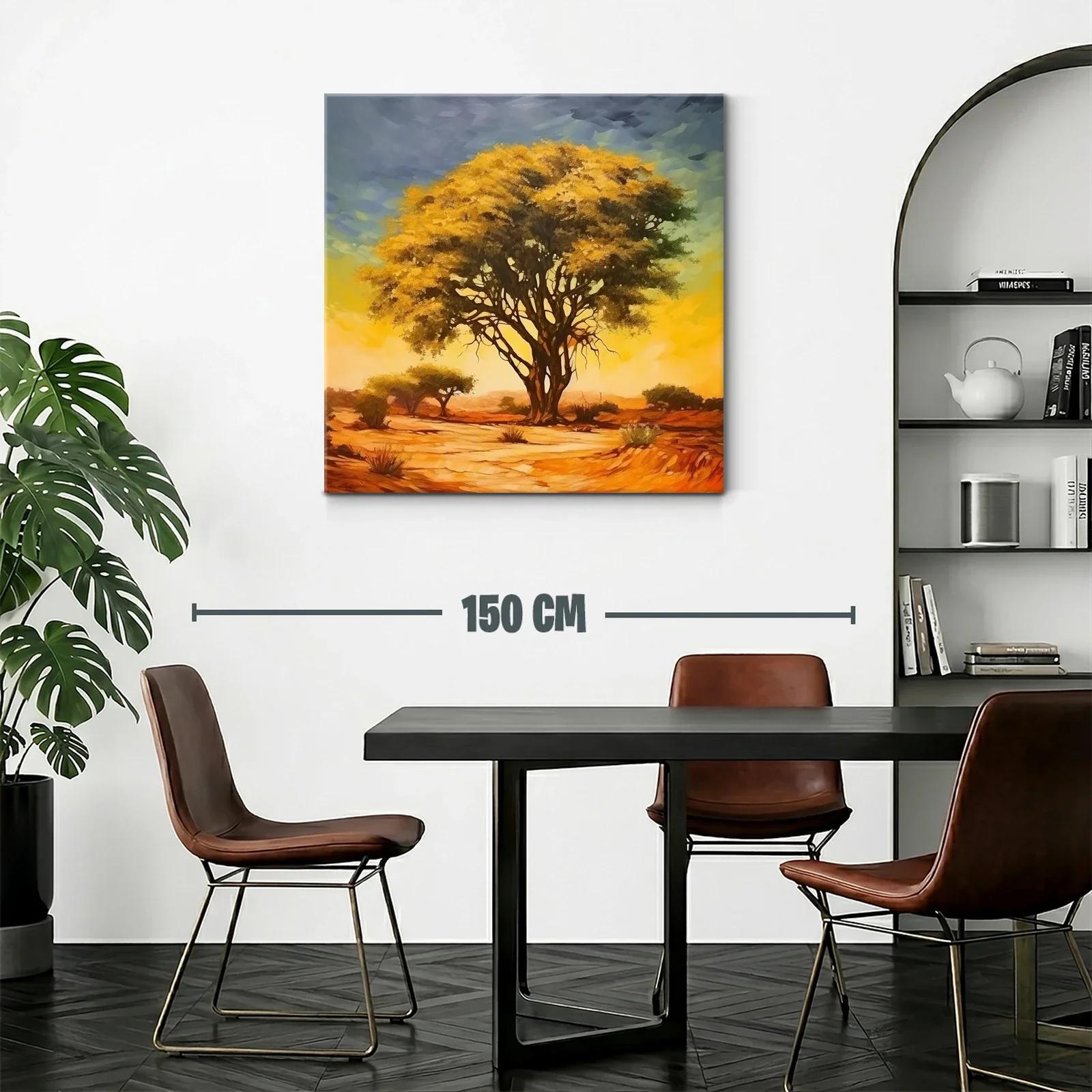 Árbol solitario en paisaje desértico al atardecer — miniatura 2