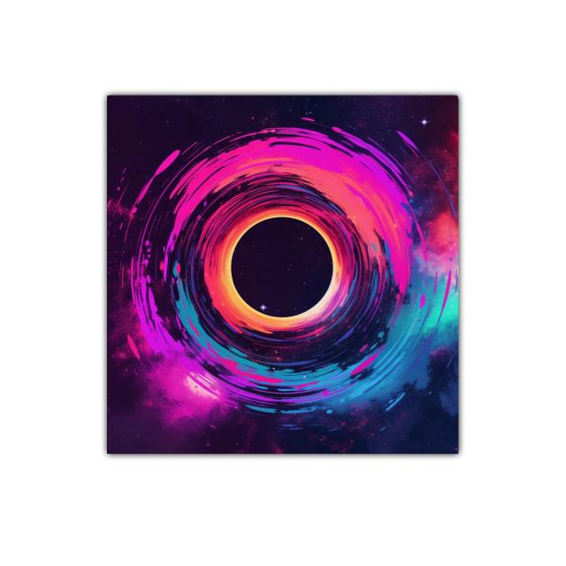 Cuadro decorativo con efecto espiral galáctica y colores vibrantes