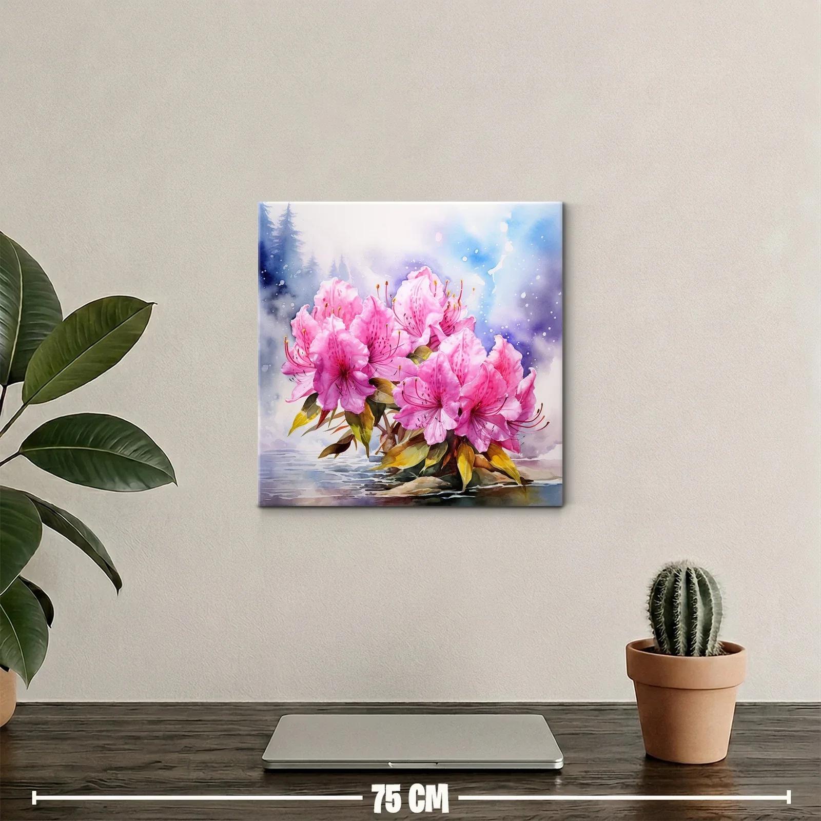 Delicado ramo de flores rosadas con fondo etéreo y acuático — miniatura 2