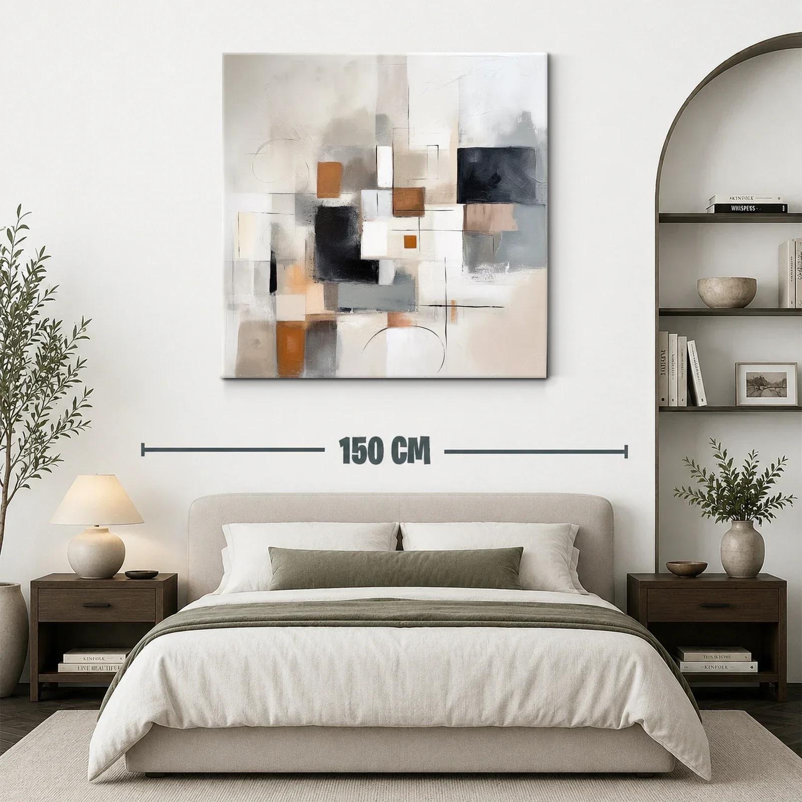 Composición abstracta en tonos tierra y neutros — miniatura 3