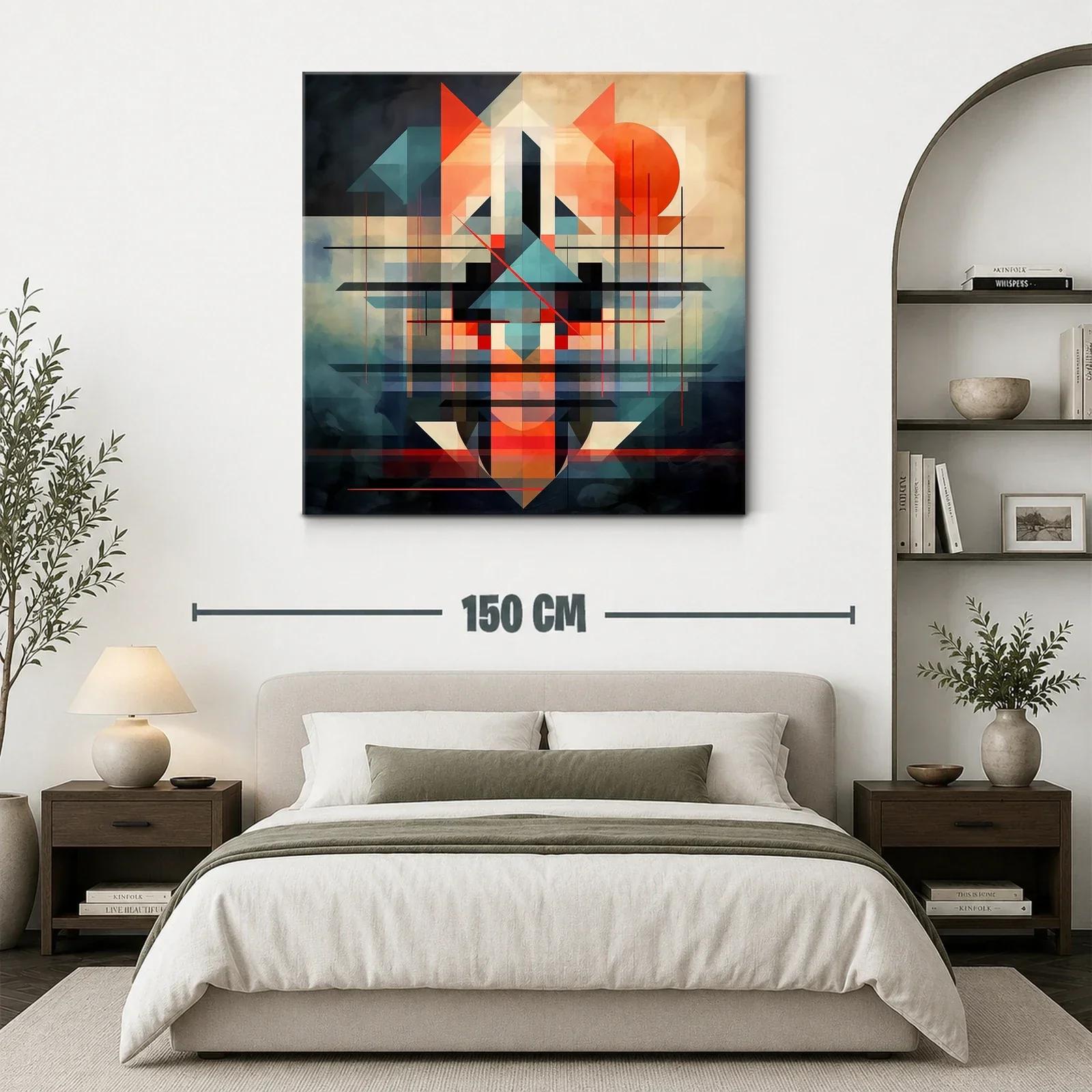 Composición geométrica con tonos cálidos y contrastes modernos — miniatura 3