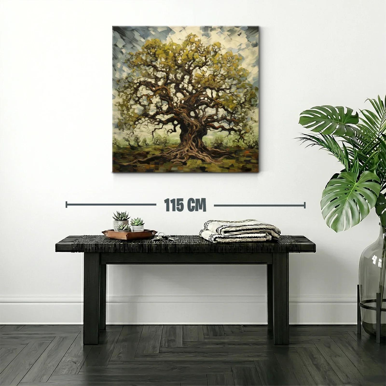 Árbol imponente con ramas entrelazadas y follaje dorado — miniatura 2