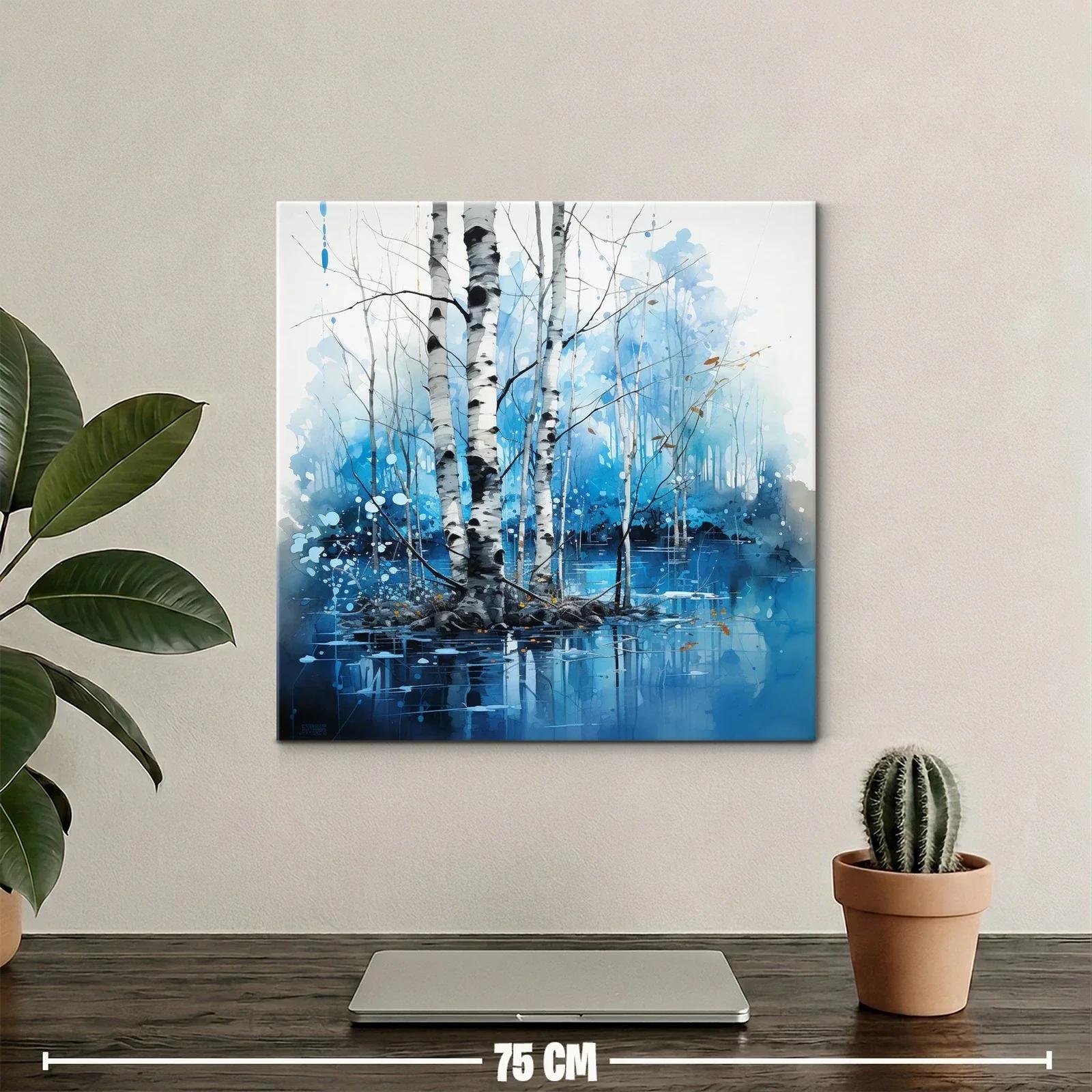 Tranquilidad en el bosque de abedules azules — miniatura 2