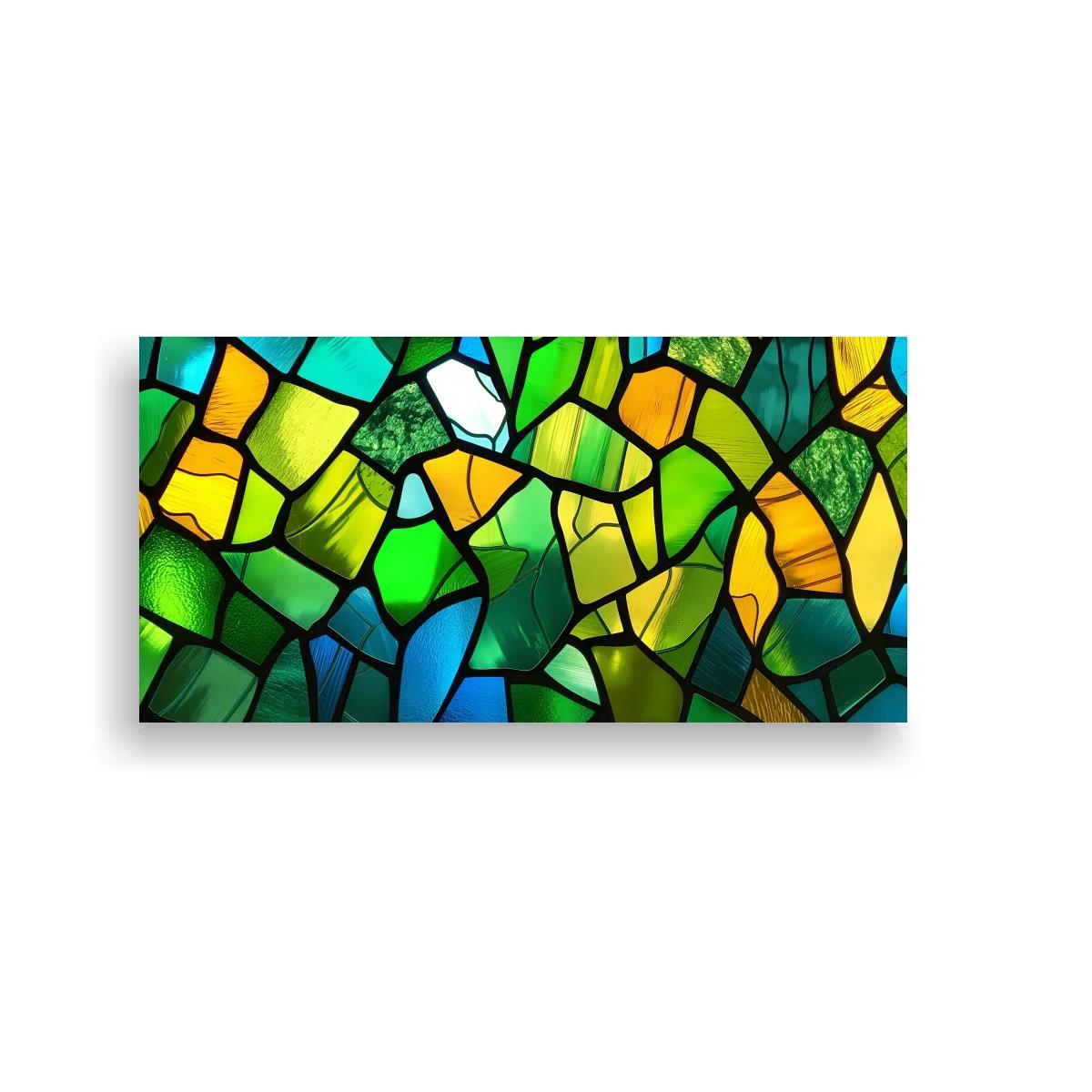 Cuadro mosaico tipo vitral con trama continua — imagen principal