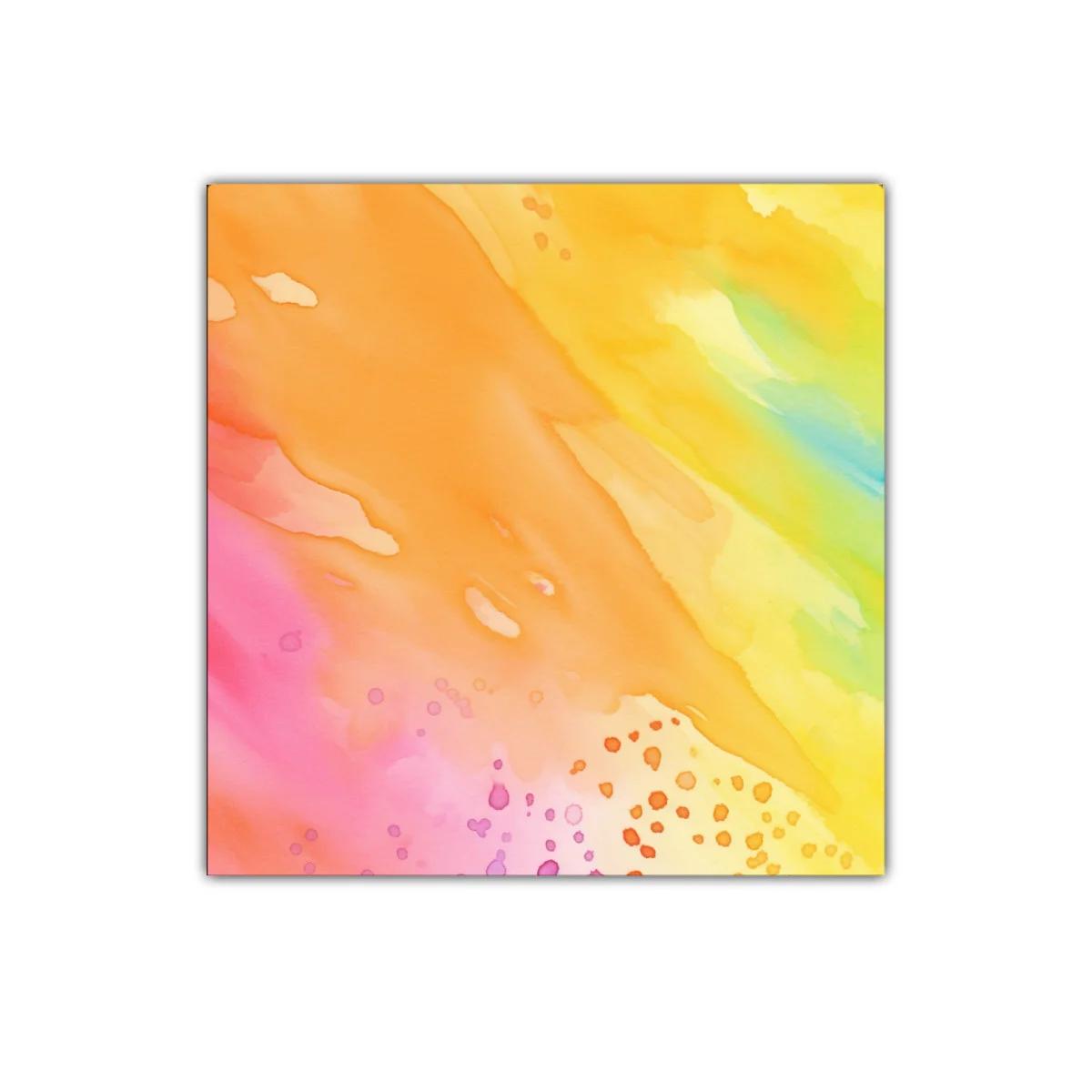 Cuadro abstracto con vibrantes colores cálidos y suaves detalles — imagen principal