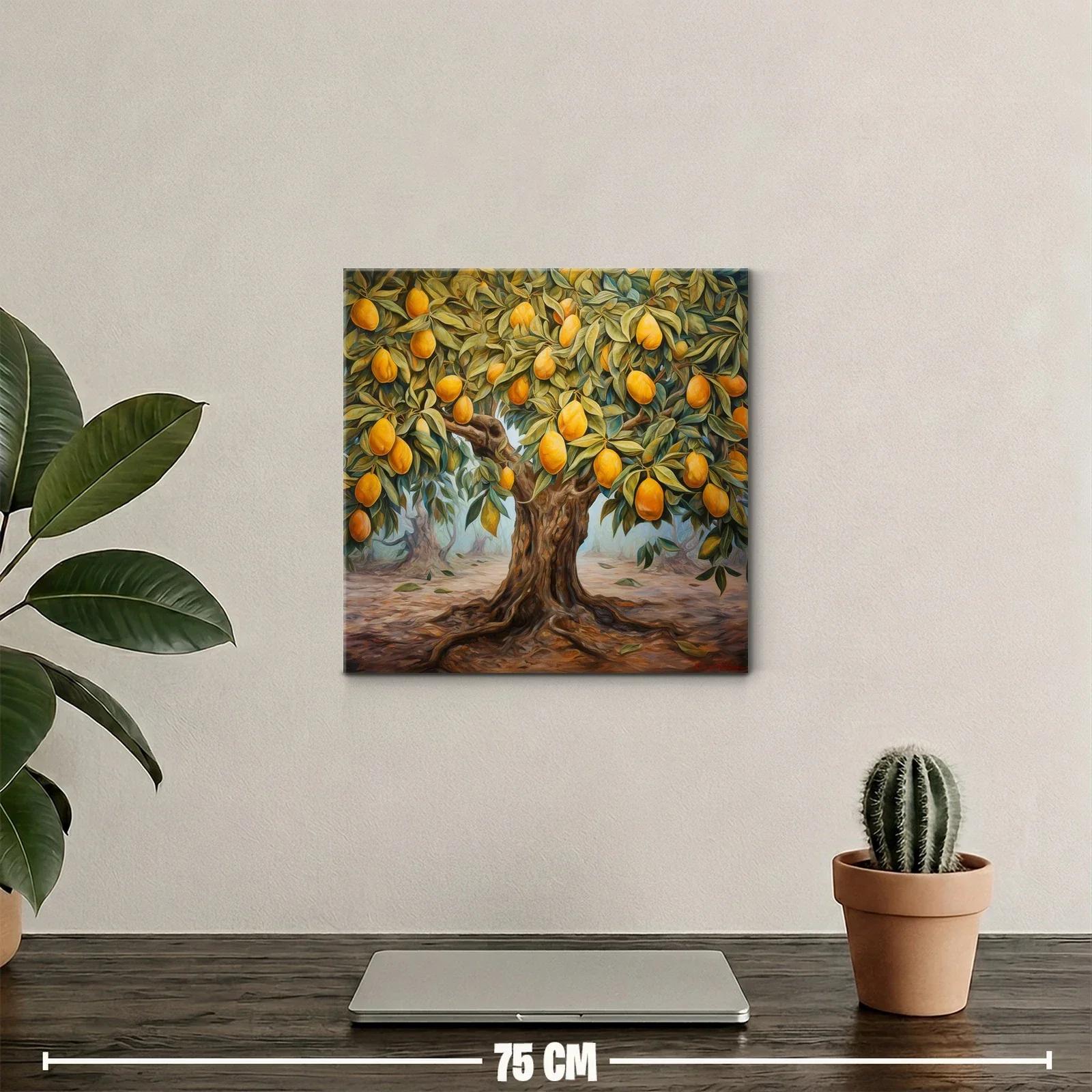Árbol cargado de frutas vibrantes en paisaje sereno — miniatura 2