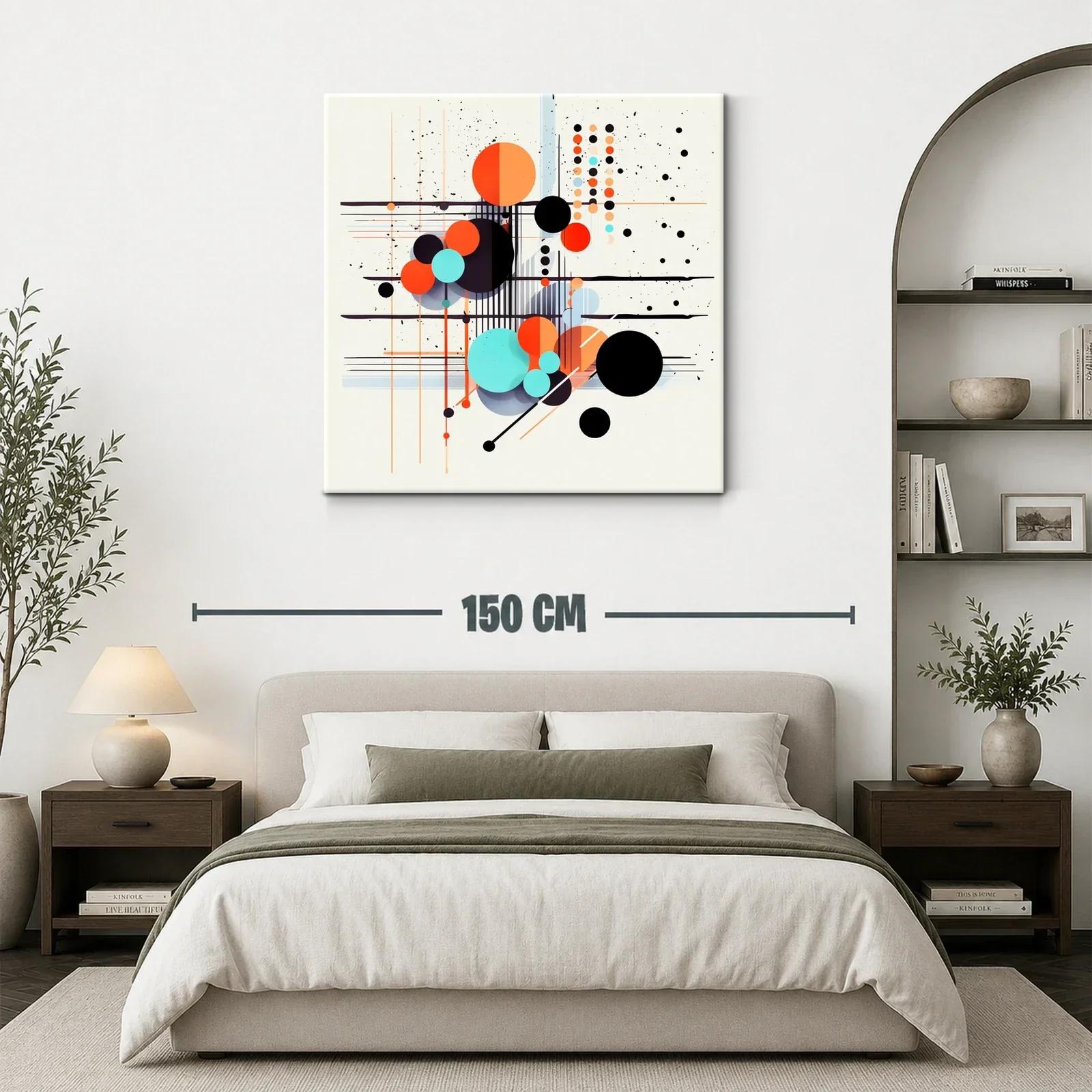 Arte abstracto geométrico en tonos vibrantes y contrastantes — miniatura 3
