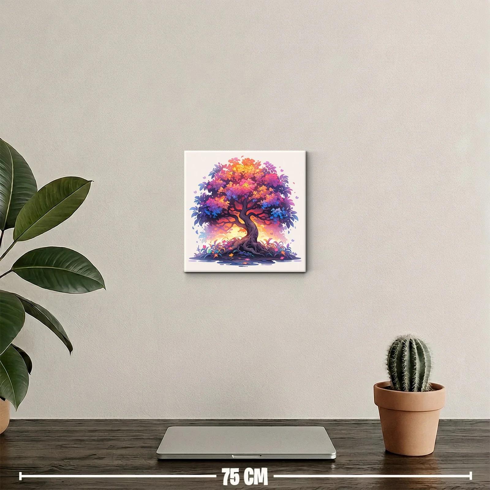 Árbol de colores vibrantes con atmósfera mágica y soñadora — miniatura 2