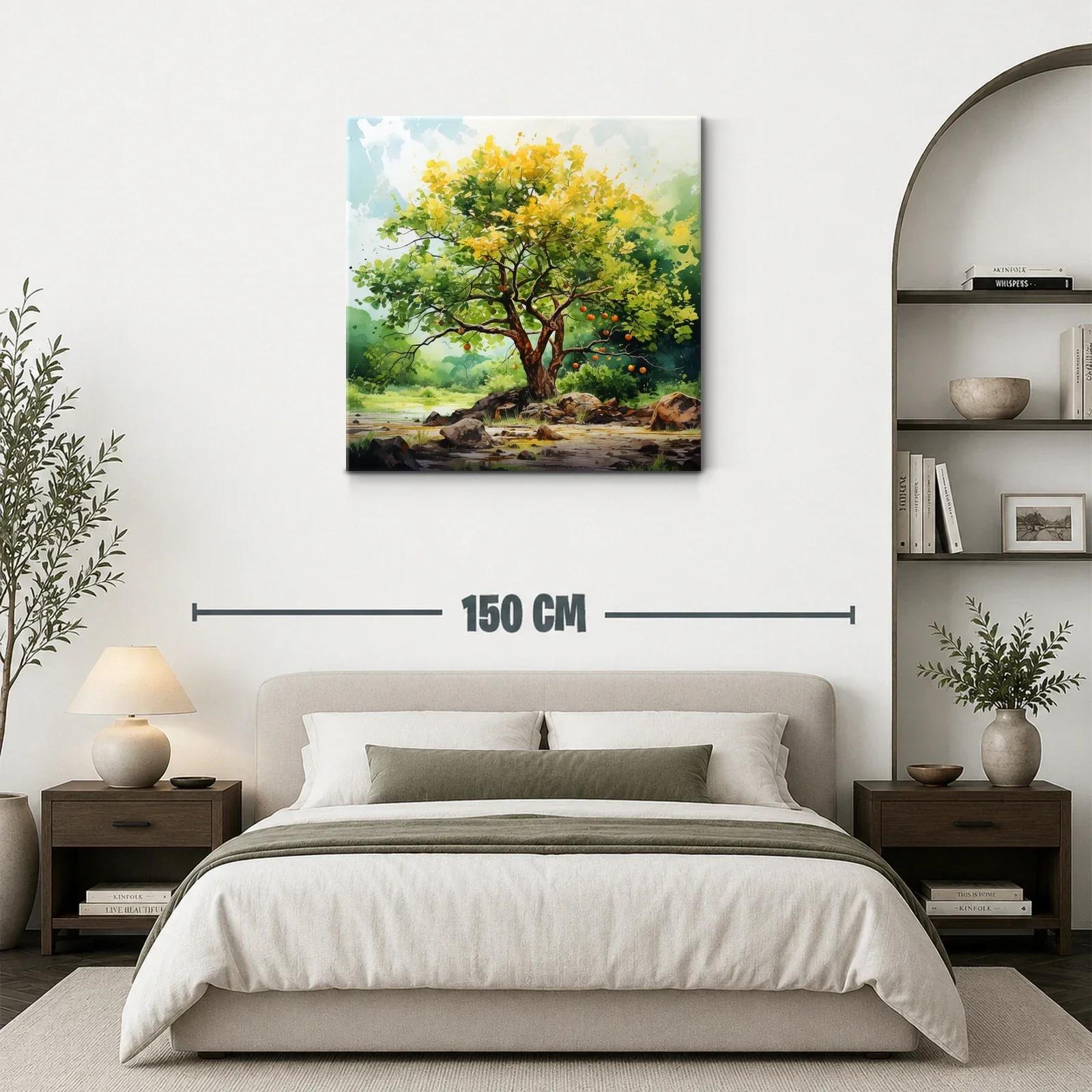 Árbol frutal lleno de vida en paisaje natural sereno — miniatura 3