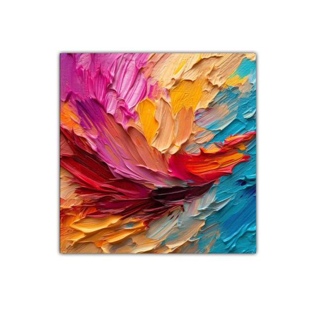 Cuadro decorativo con textura y colores vibrantes
