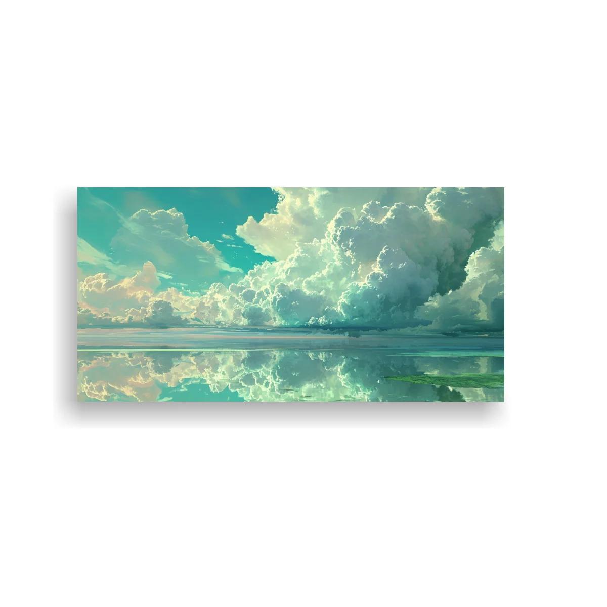 Cuadro nubes sobre el mar con horizonte bajo — imagen principal