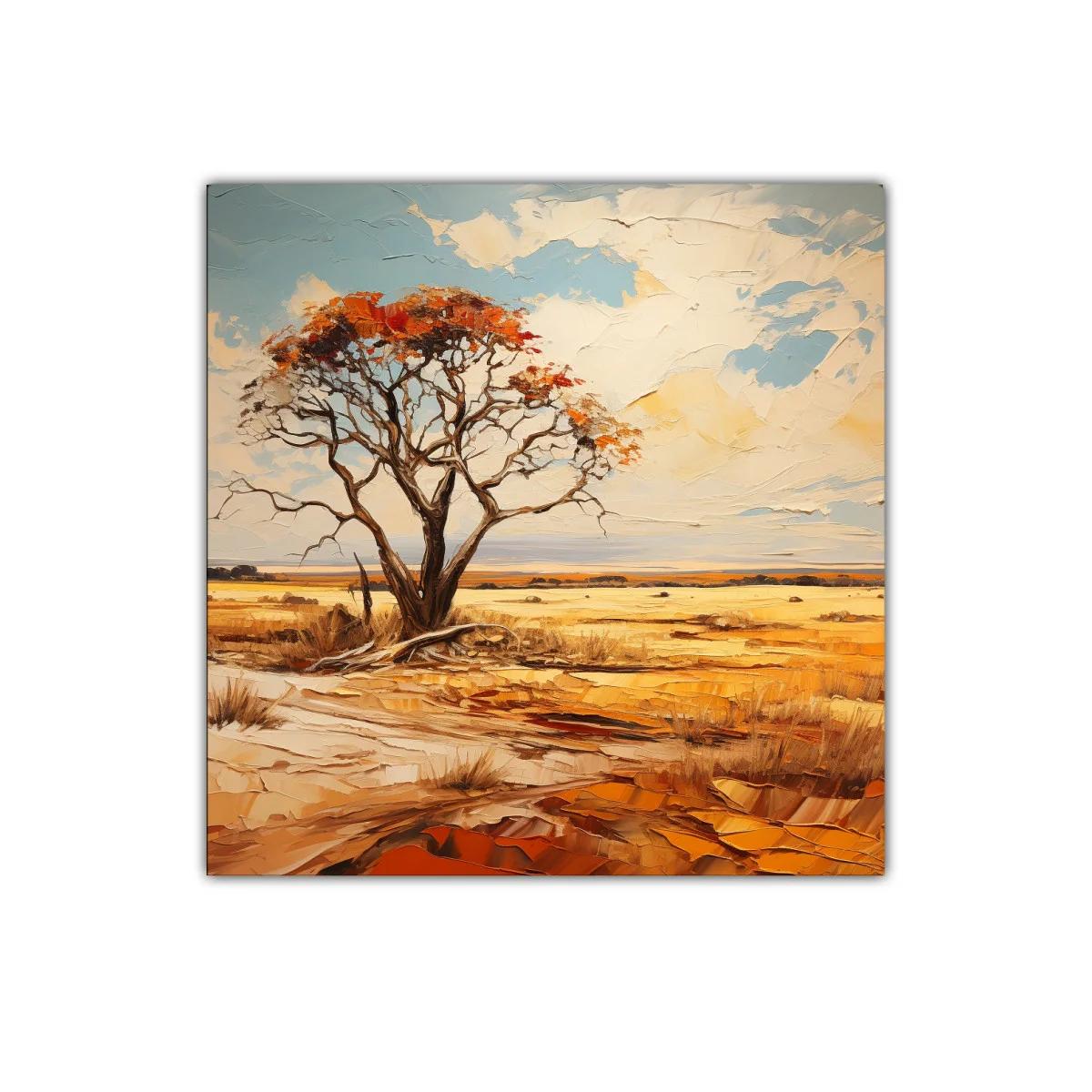 Paisaje sereno con árbol solitario y cielo abierto — imagen principal