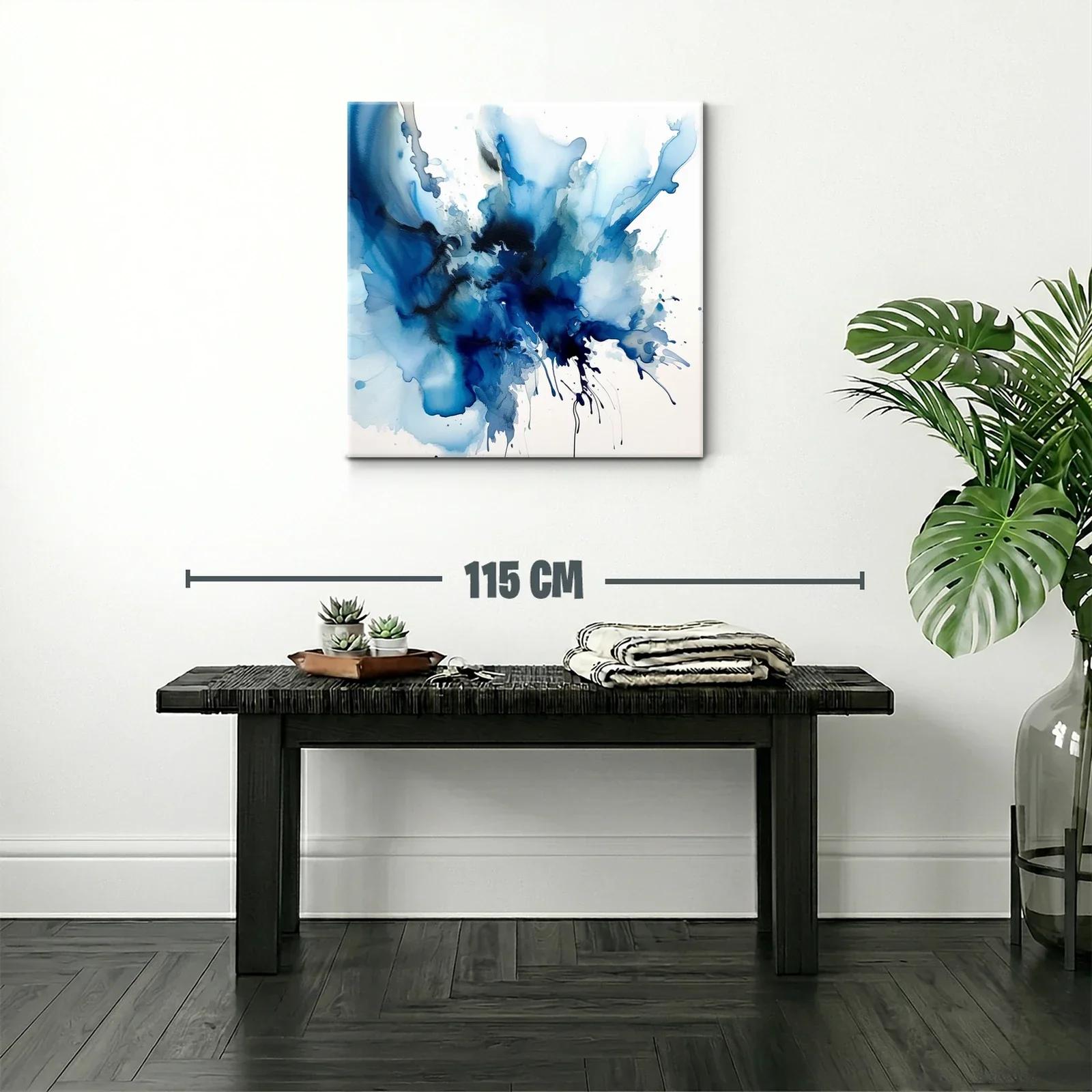 Diseño abstracto en intensos tonos azules y blancos — miniatura 2