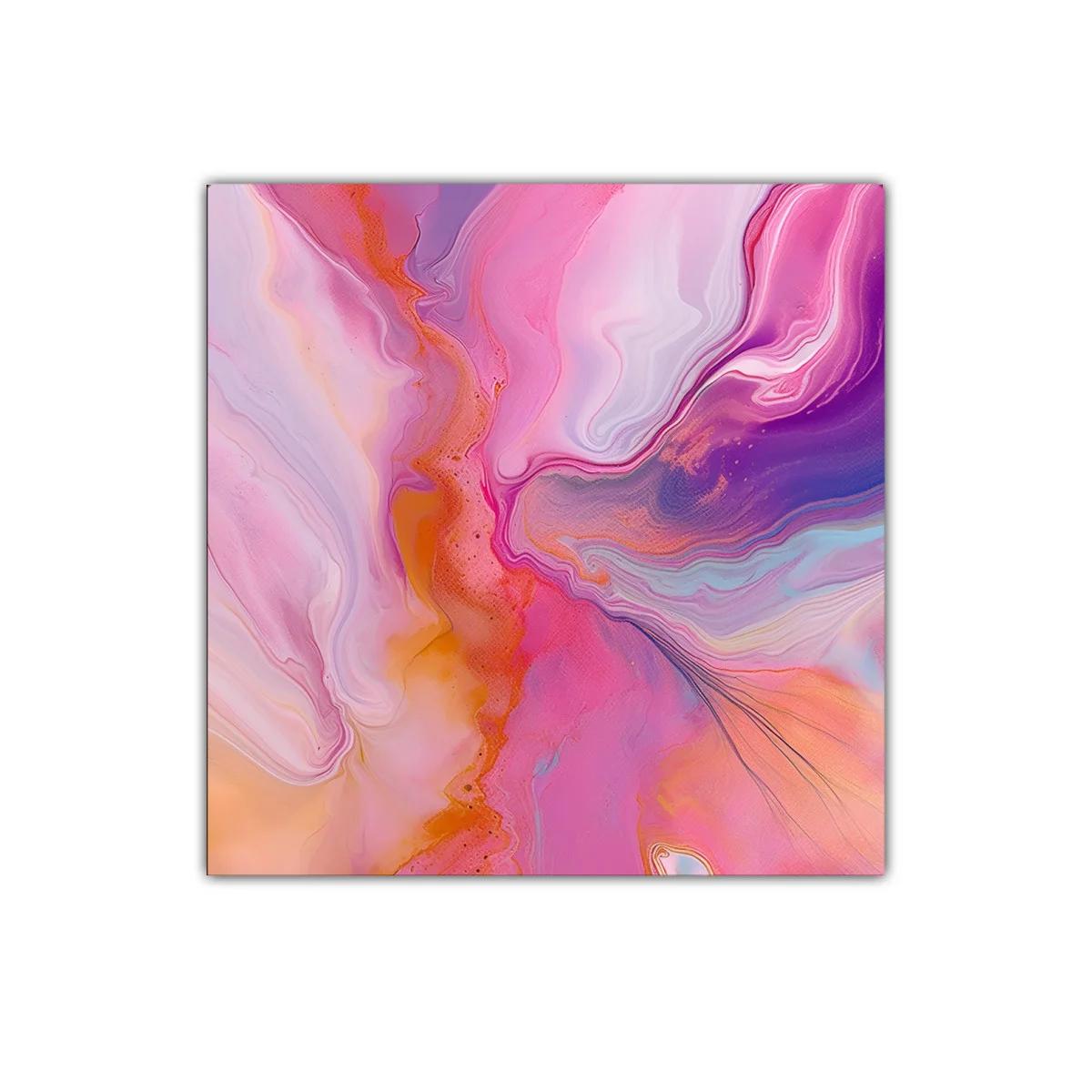 Composición fluida en tonos rosa y naranja brillante — imagen principal