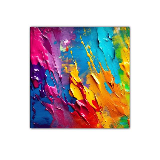 Cuadro decorativo con explosión de colores vibrantes